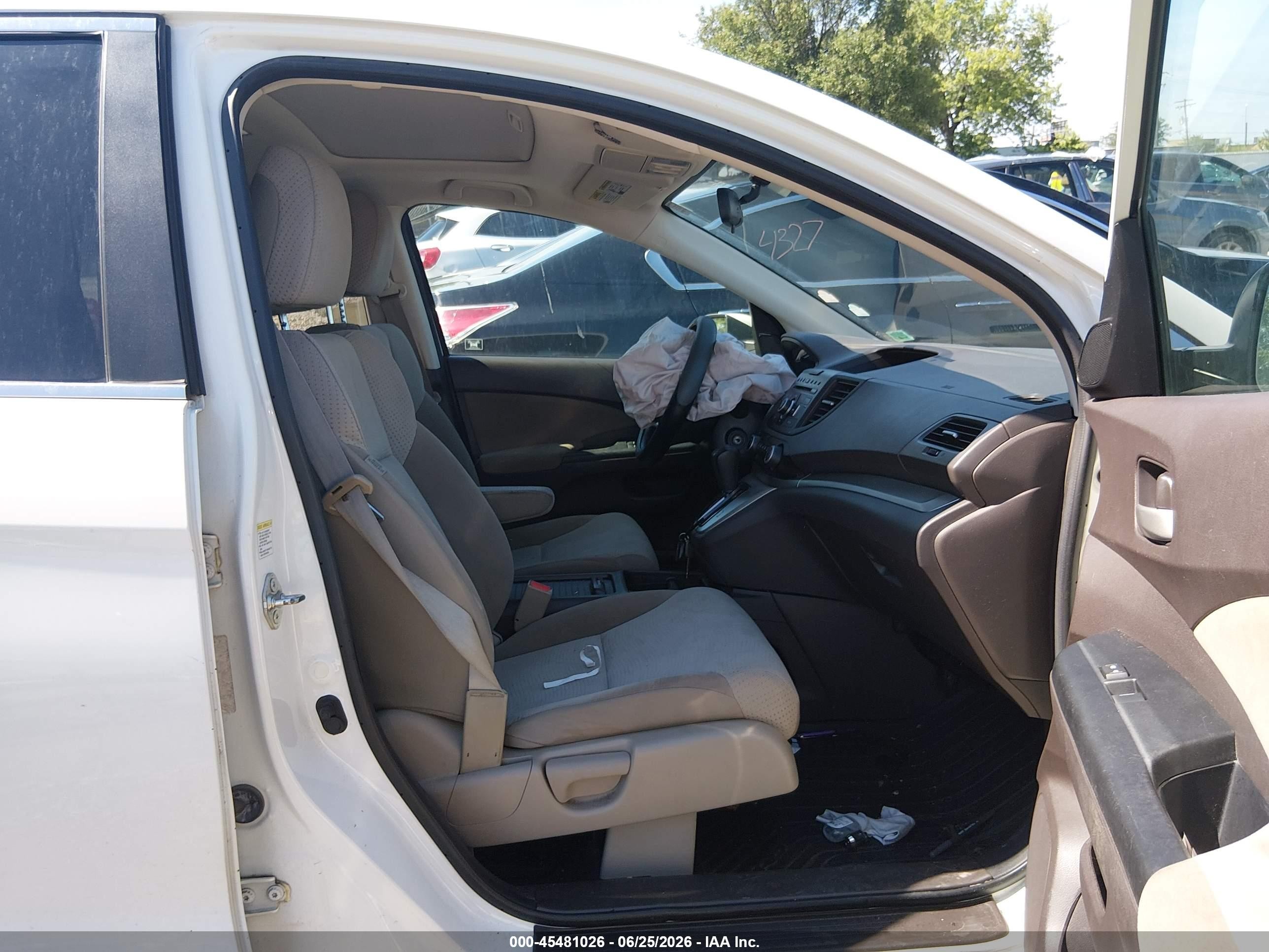 2012 Honda Cr-v Ex Белый vin: 5J6RM4H52CL067635