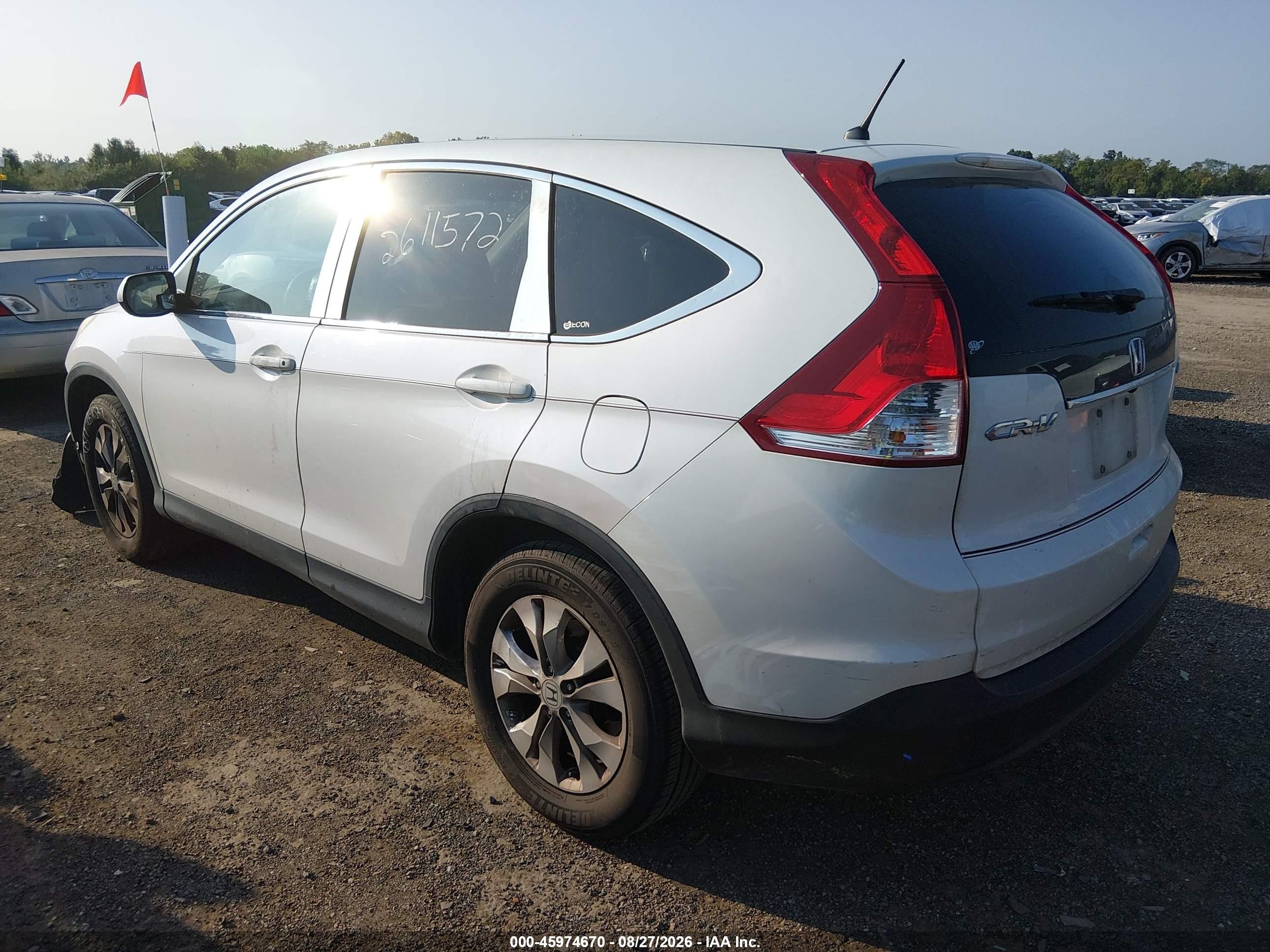 2012 Honda Cr-v Ex White vin: 5J6RM4H52CL083172