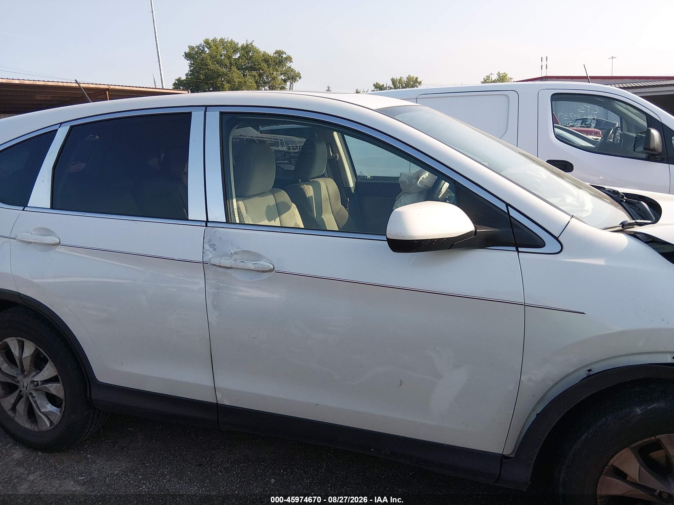 2012 Honda Cr-v Ex White vin: 5J6RM4H52CL083172