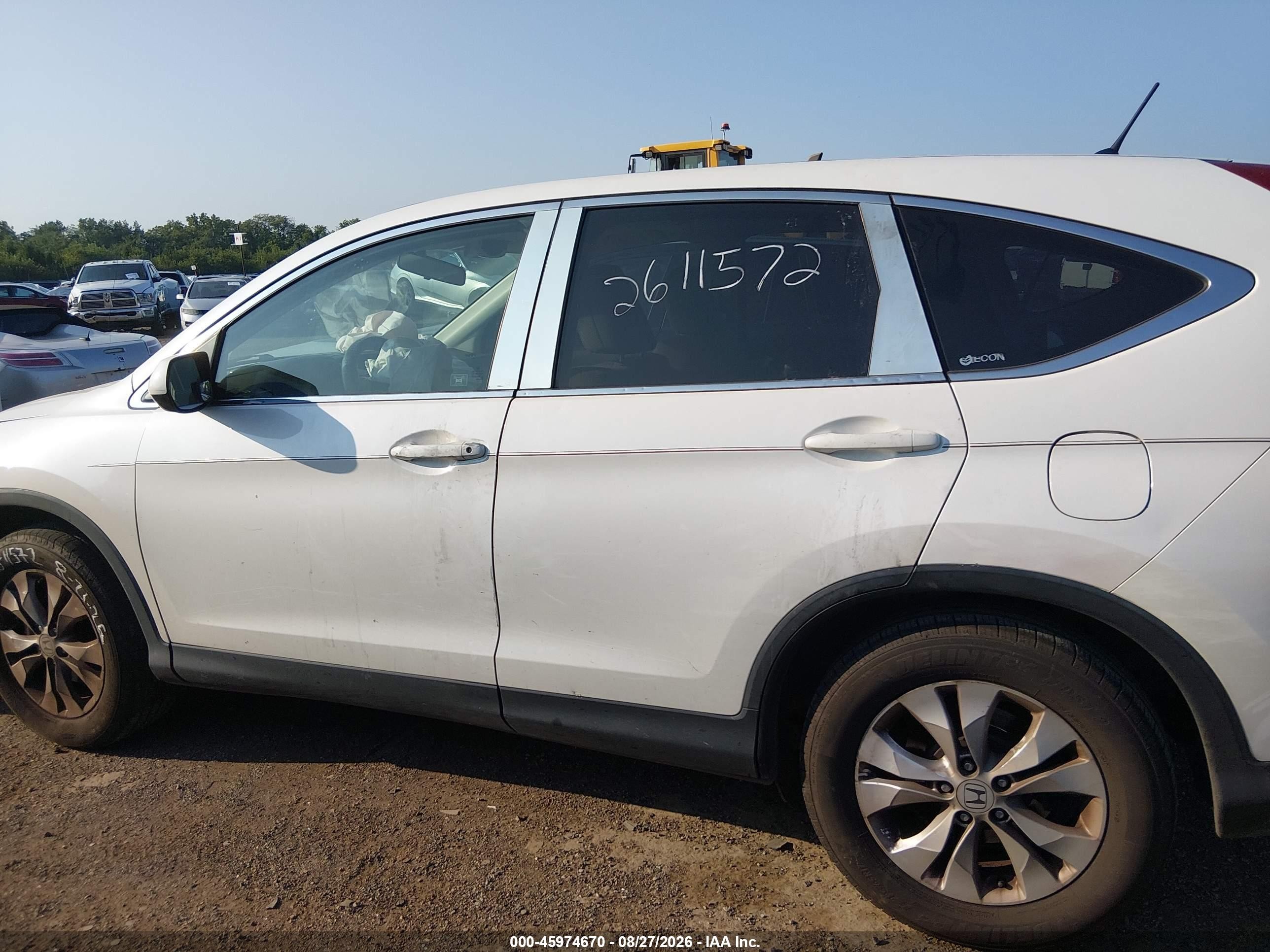 2012 Honda Cr-v Ex White vin: 5J6RM4H52CL083172