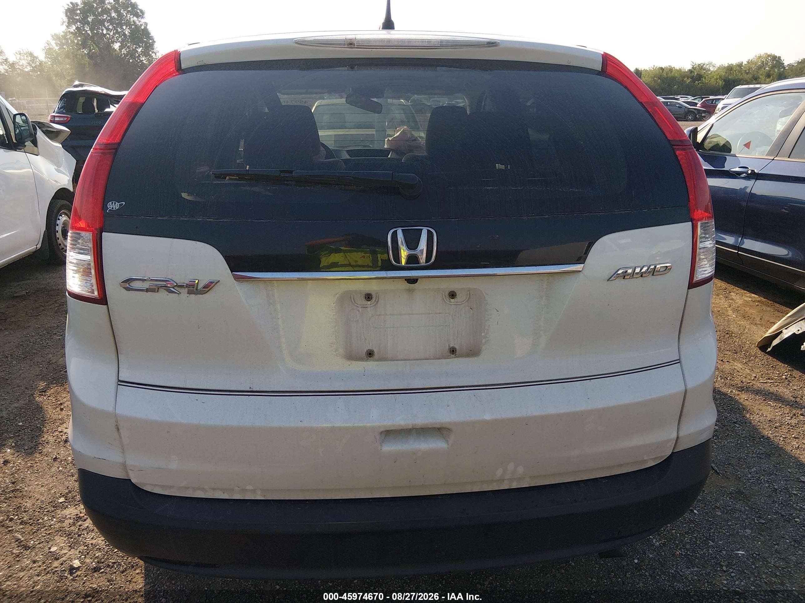 2012 Honda Cr-v Ex White vin: 5J6RM4H52CL083172