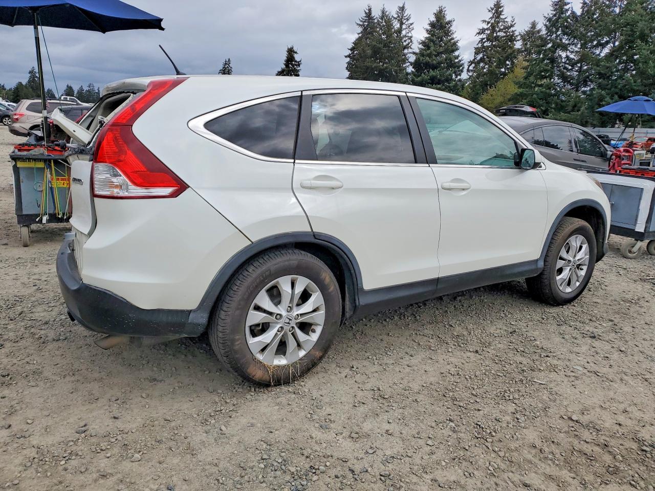 2013 Honda Cr-v Ex White vin: 5J6RM4H52DL021868