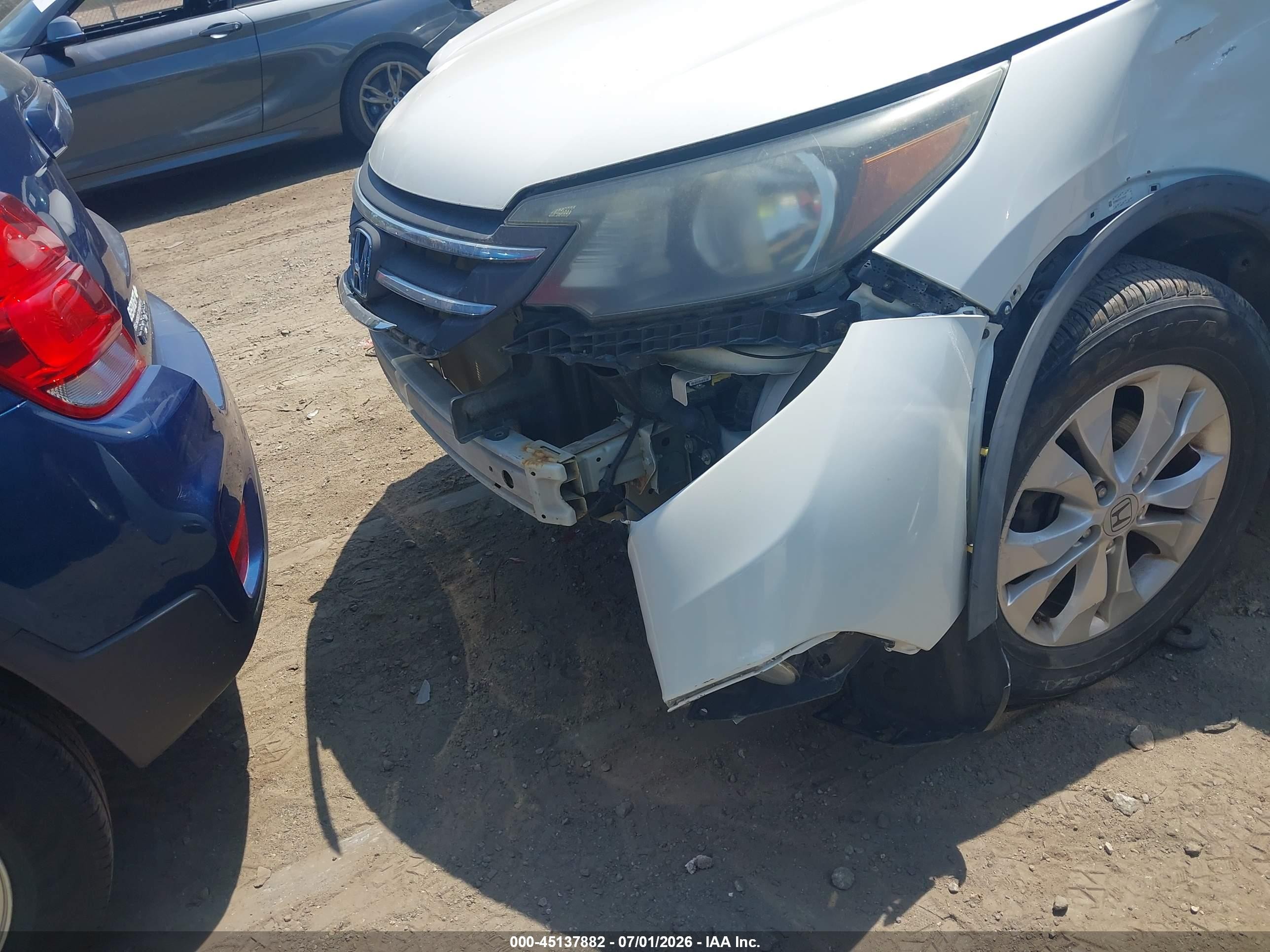 2013 Honda Cr-v Ex White vin: 5J6RM4H52DL030599