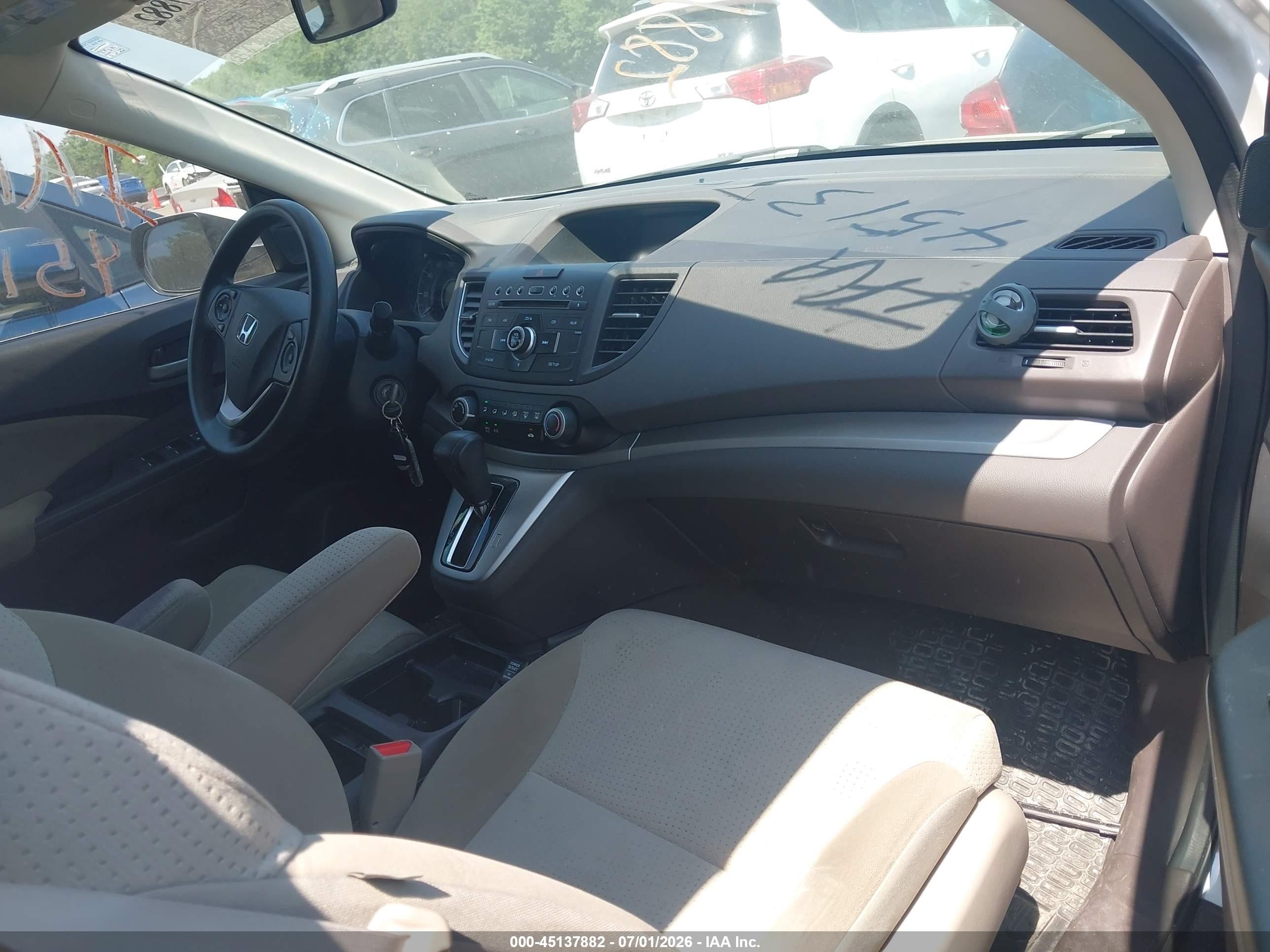 2013 Honda Cr-v Ex White vin: 5J6RM4H52DL030599