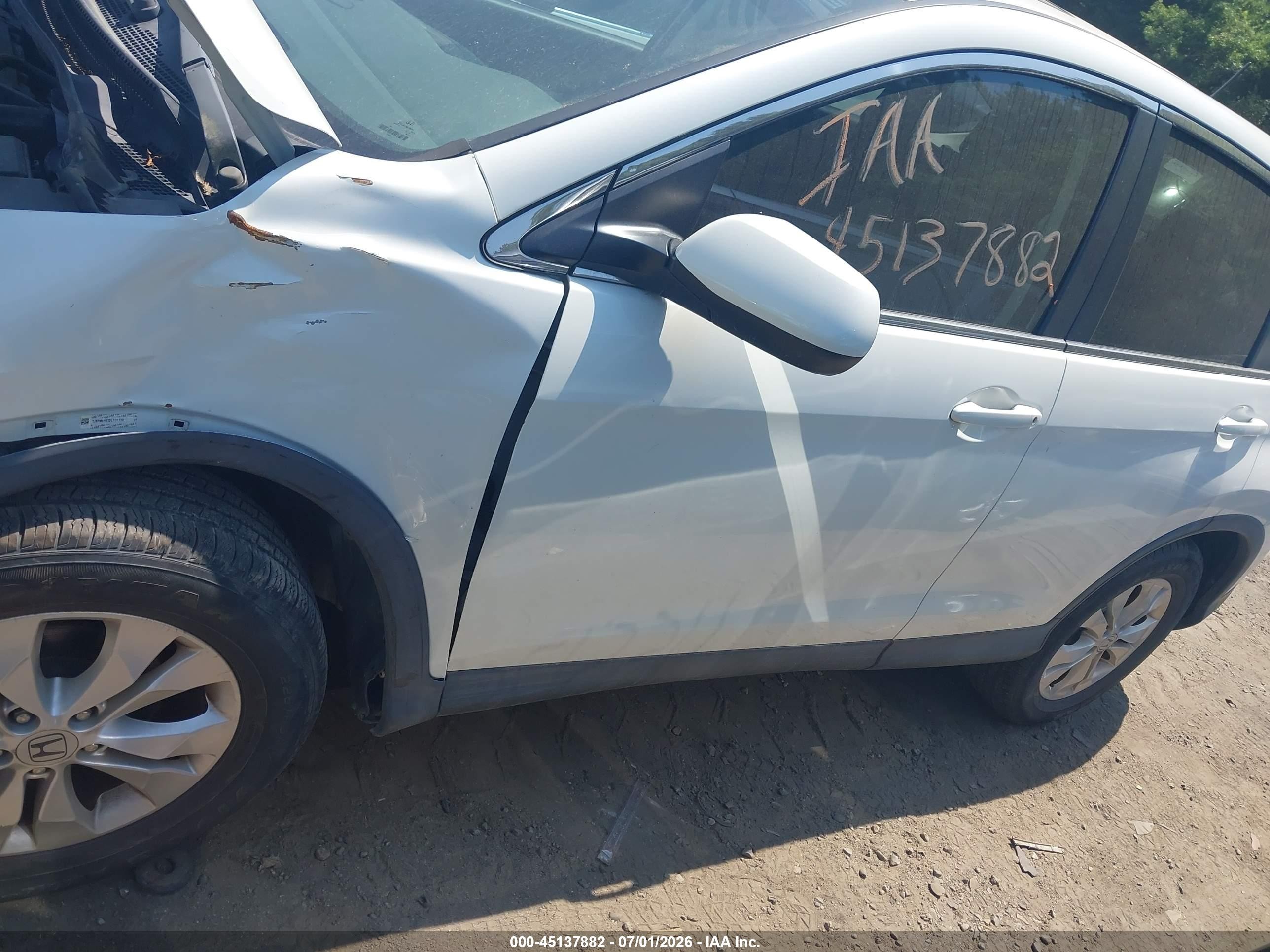 2013 Honda Cr-v Ex White vin: 5J6RM4H52DL030599