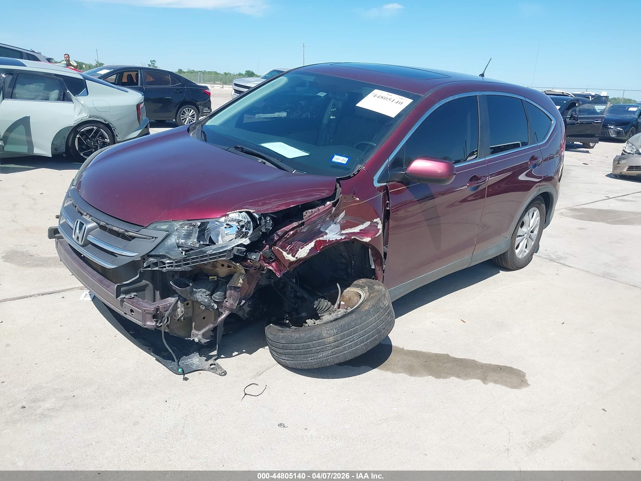 2013 Honda Cr-v Ex Бордовый vin: 5J6RM4H52DL036578