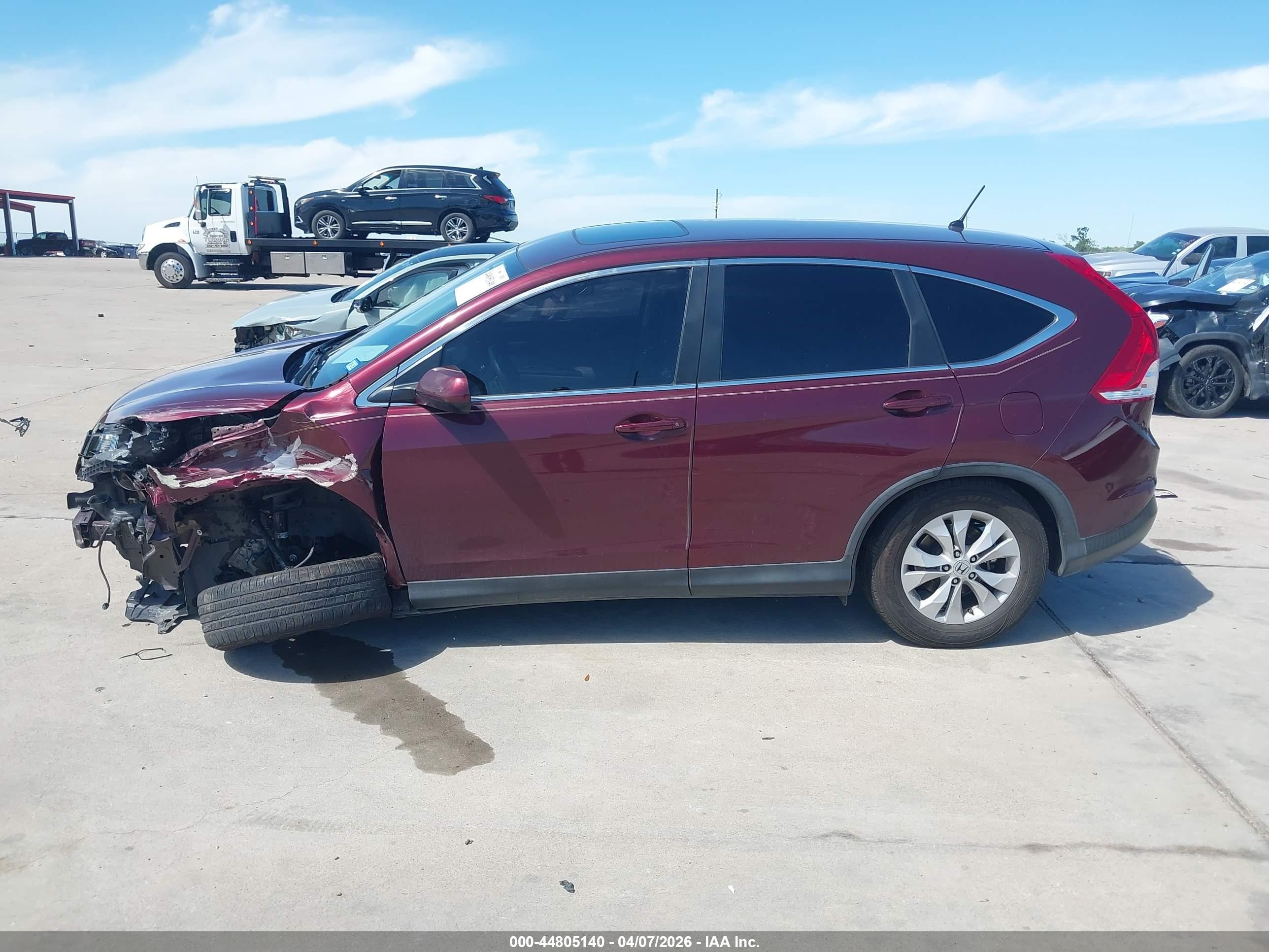 2013 Honda Cr-v Ex Бордовый vin: 5J6RM4H52DL036578
