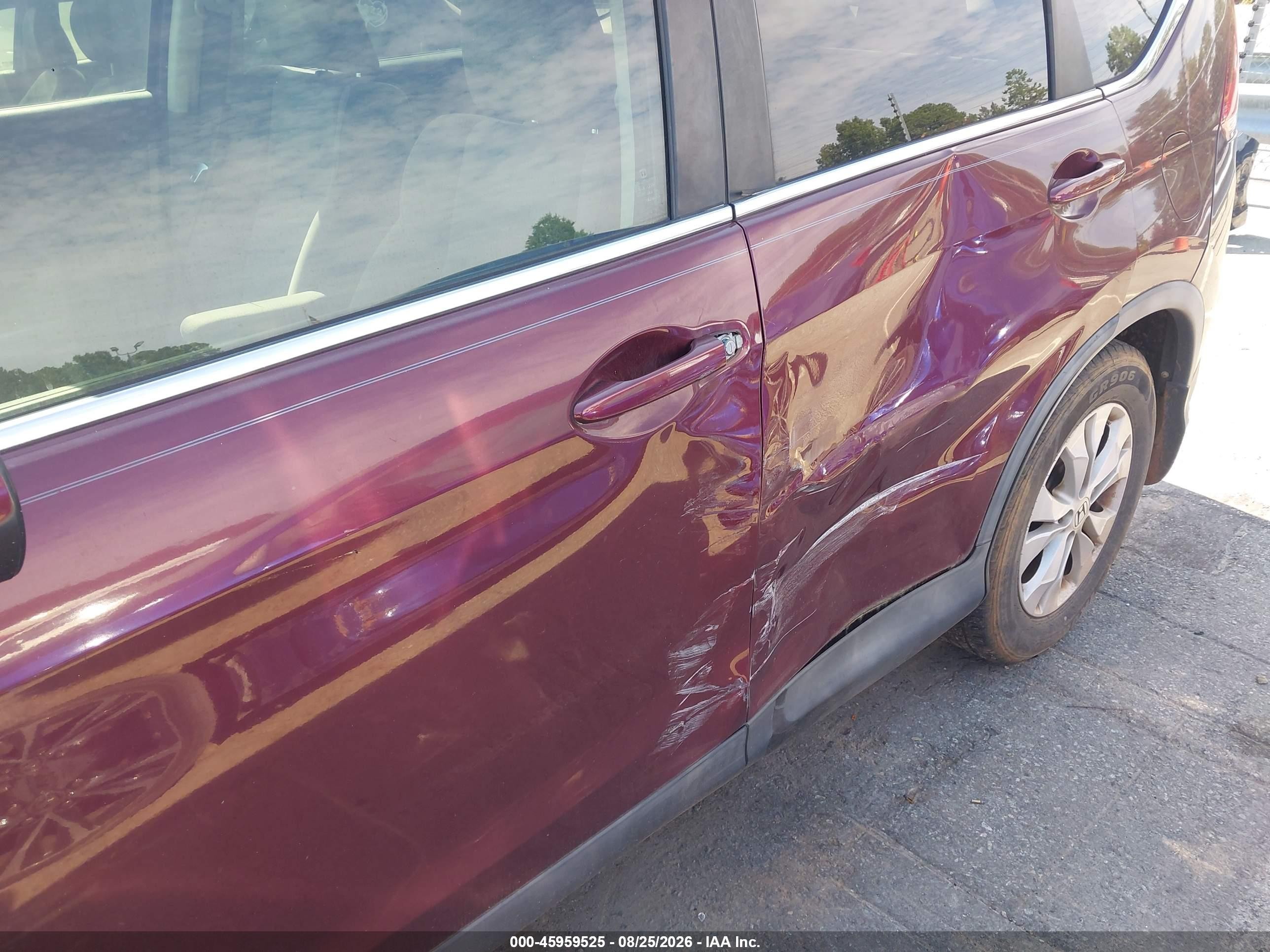 2013 Honda Cr-v Ex Burgundy vin: 5J6RM4H52DL058970