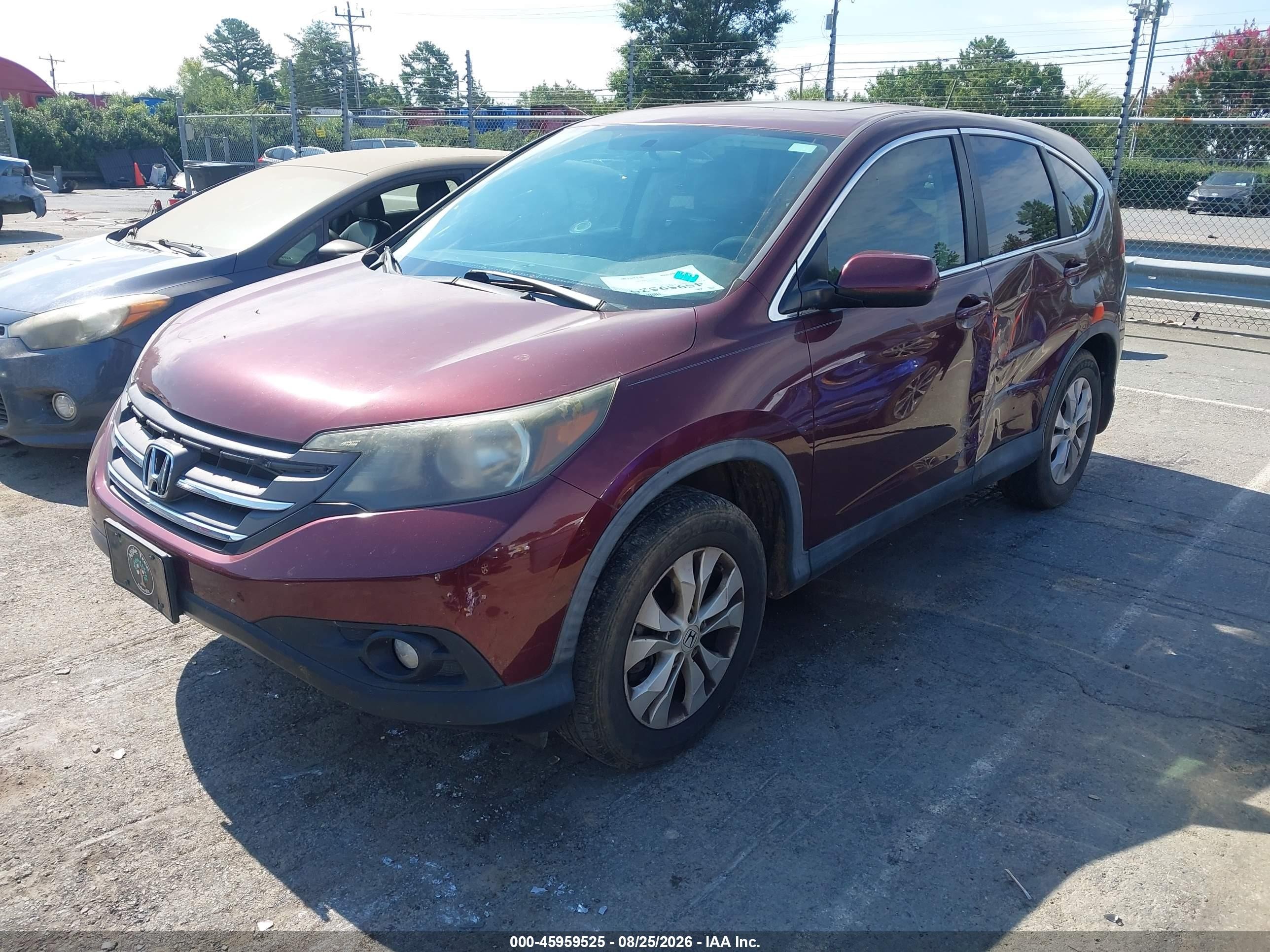 2013 Honda Cr-v Ex Burgundy vin: 5J6RM4H52DL058970