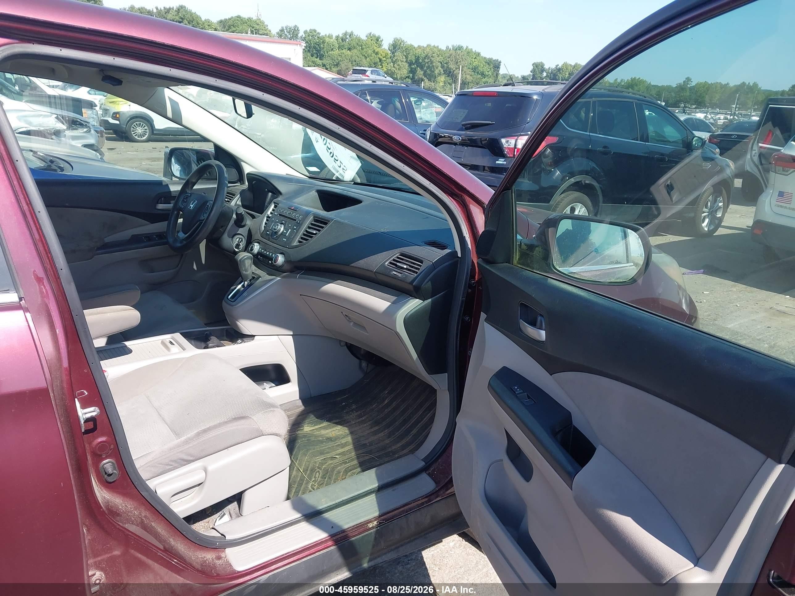2013 Honda Cr-v Ex Burgundy vin: 5J6RM4H52DL058970