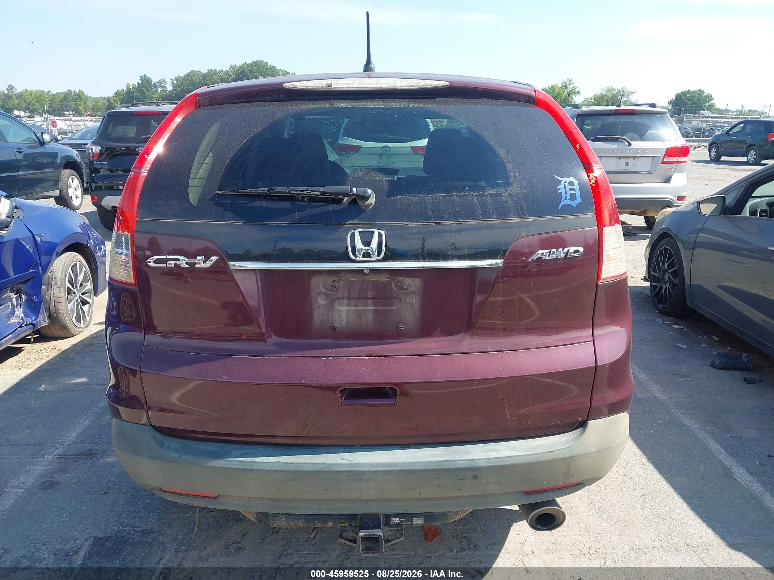 2013 Honda Cr-v Ex Burgundy vin: 5J6RM4H52DL058970