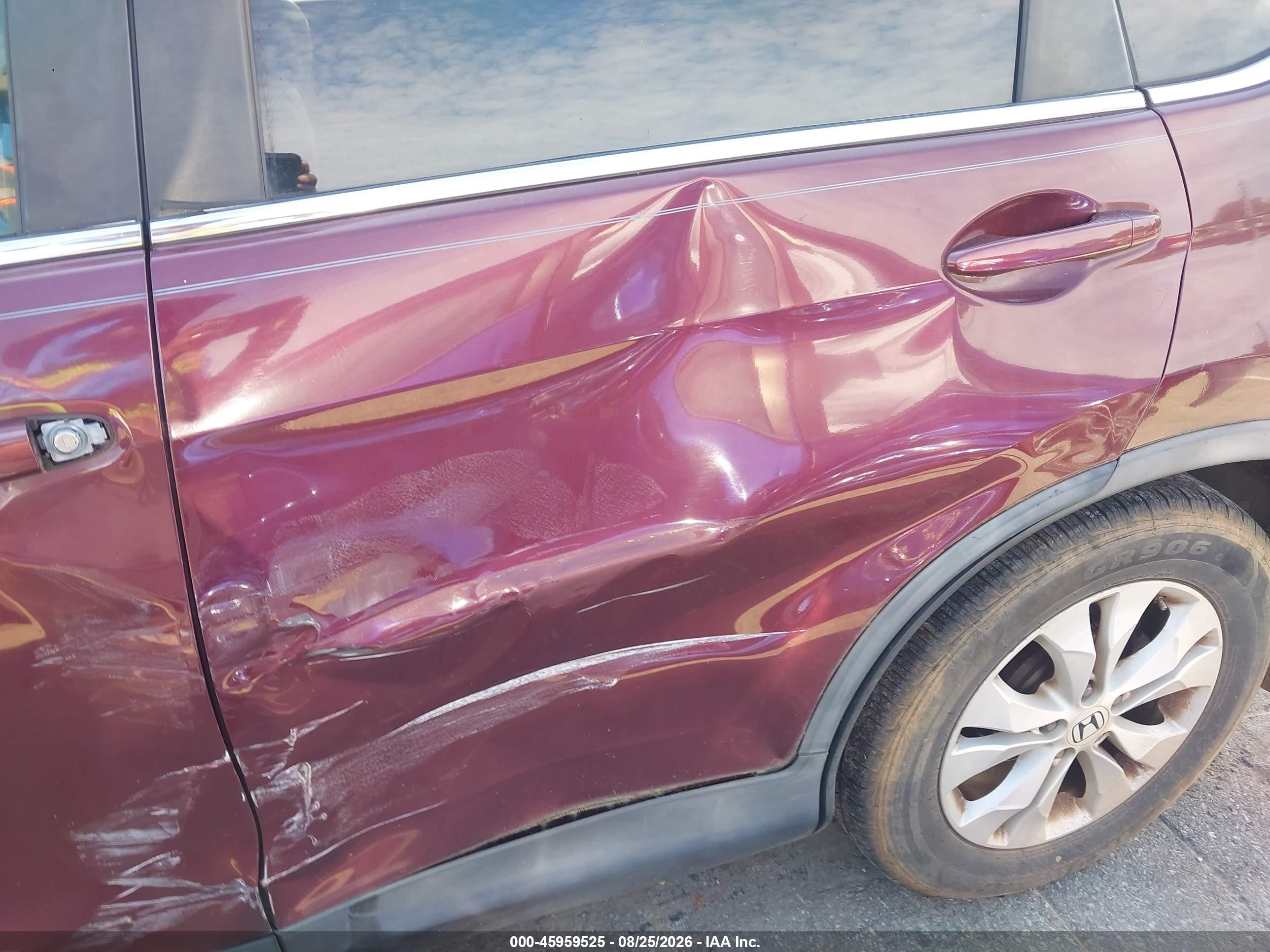 2013 Honda Cr-v Ex Burgundy vin: 5J6RM4H52DL058970