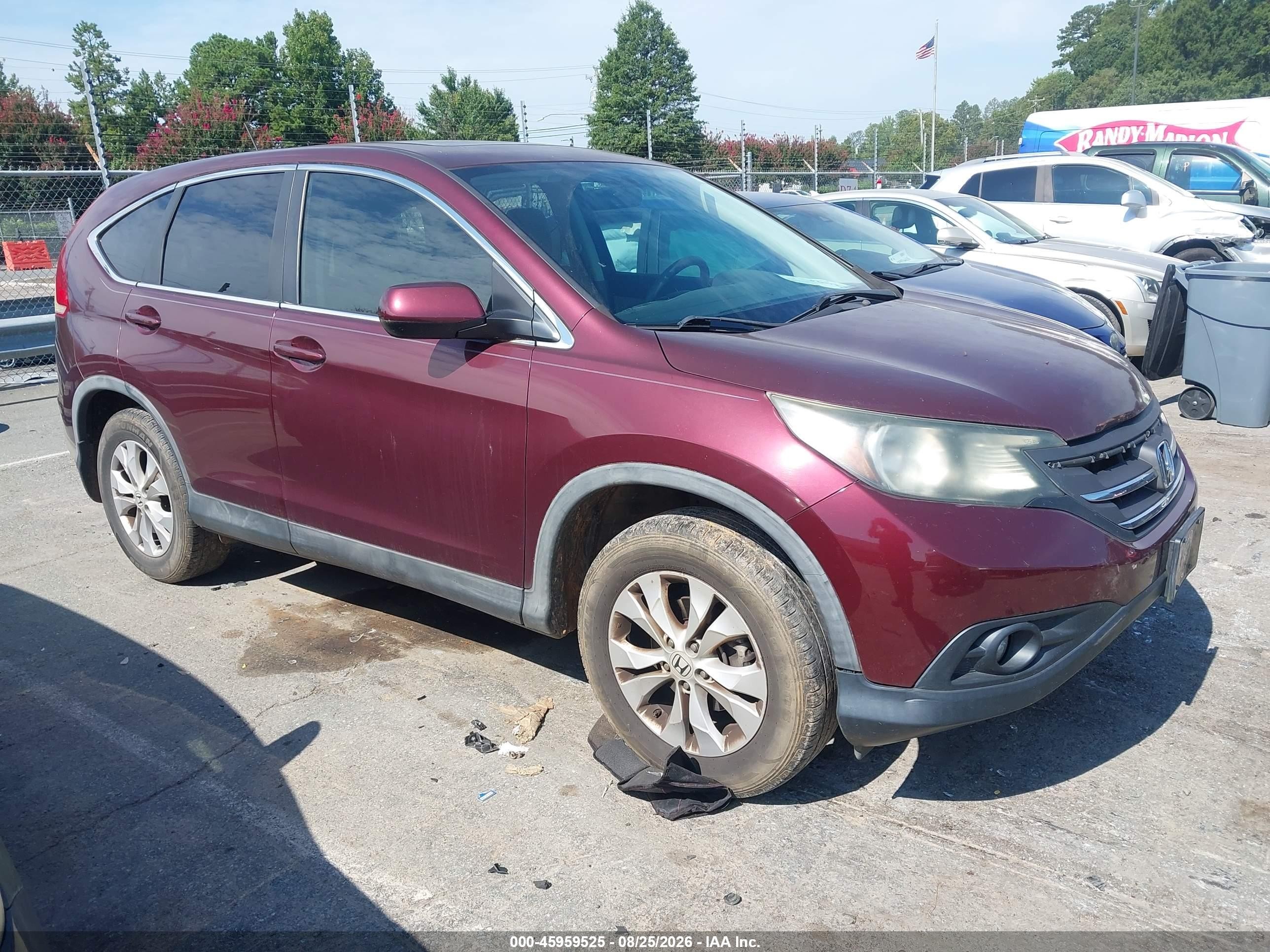 2013 Honda Cr-v Ex Burgundy vin: 5J6RM4H52DL058970