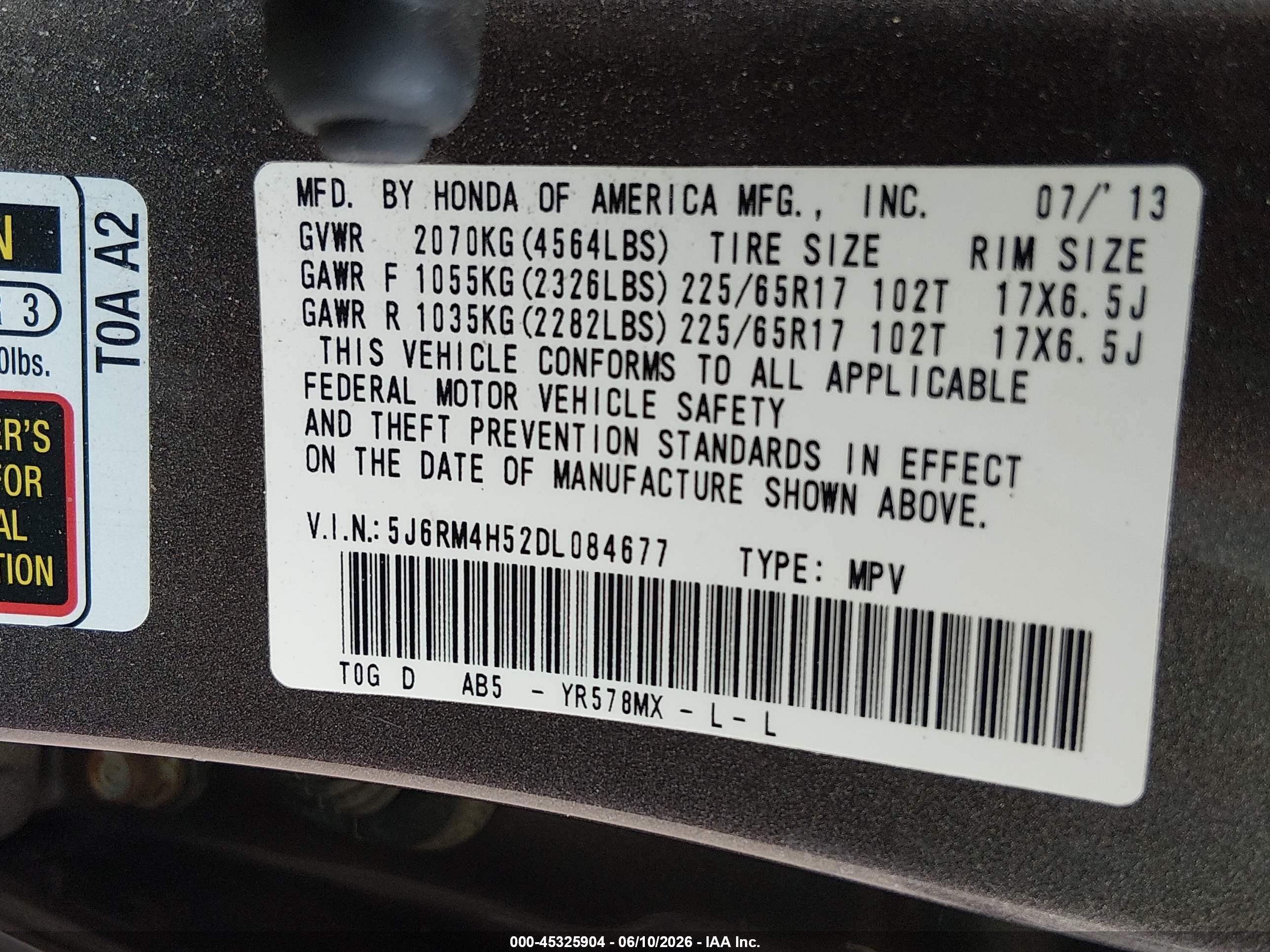 2013 Honda Cr-v Ex Gray vin: 5J6RM4H52DL084677