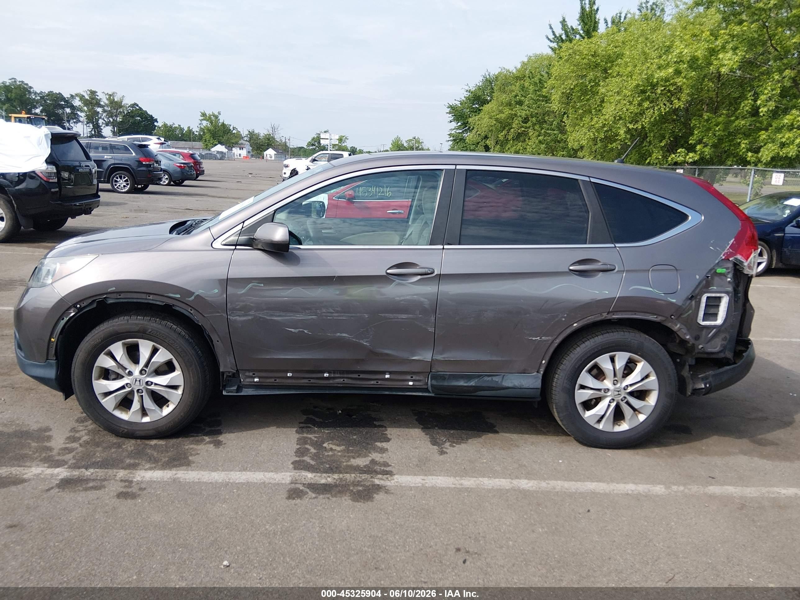 2013 Honda Cr-v Ex Gray vin: 5J6RM4H52DL084677