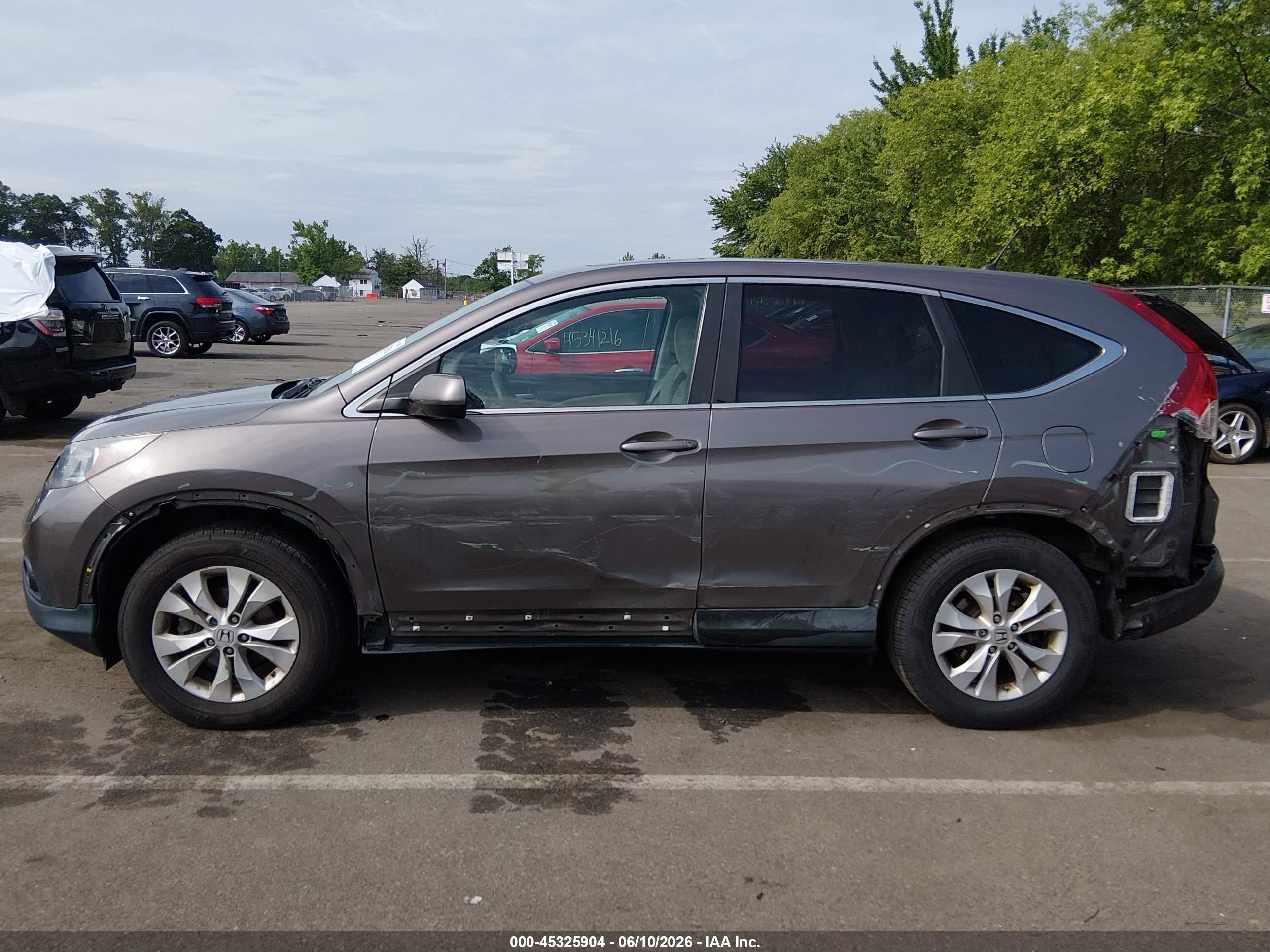 2013 Honda Cr-v Ex Gray vin: 5J6RM4H52DL084677