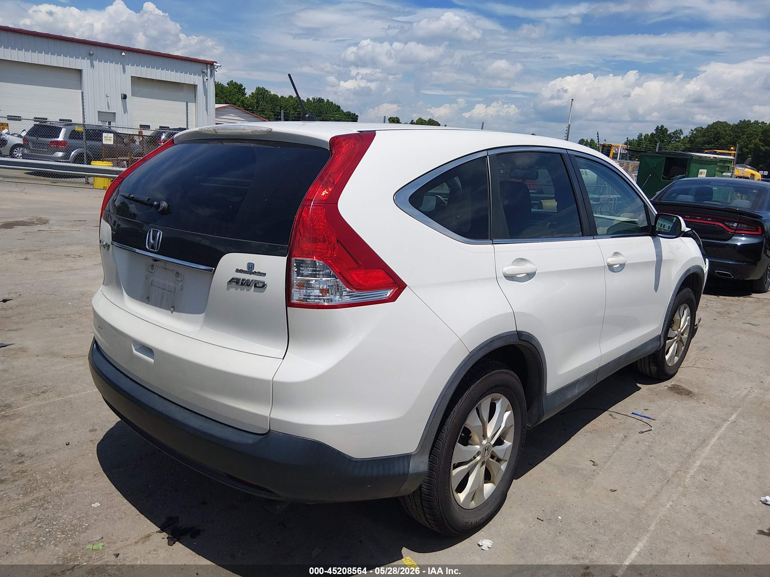 2013 Honda Cr-v Ex White vin: 5J6RM4H52DL085683