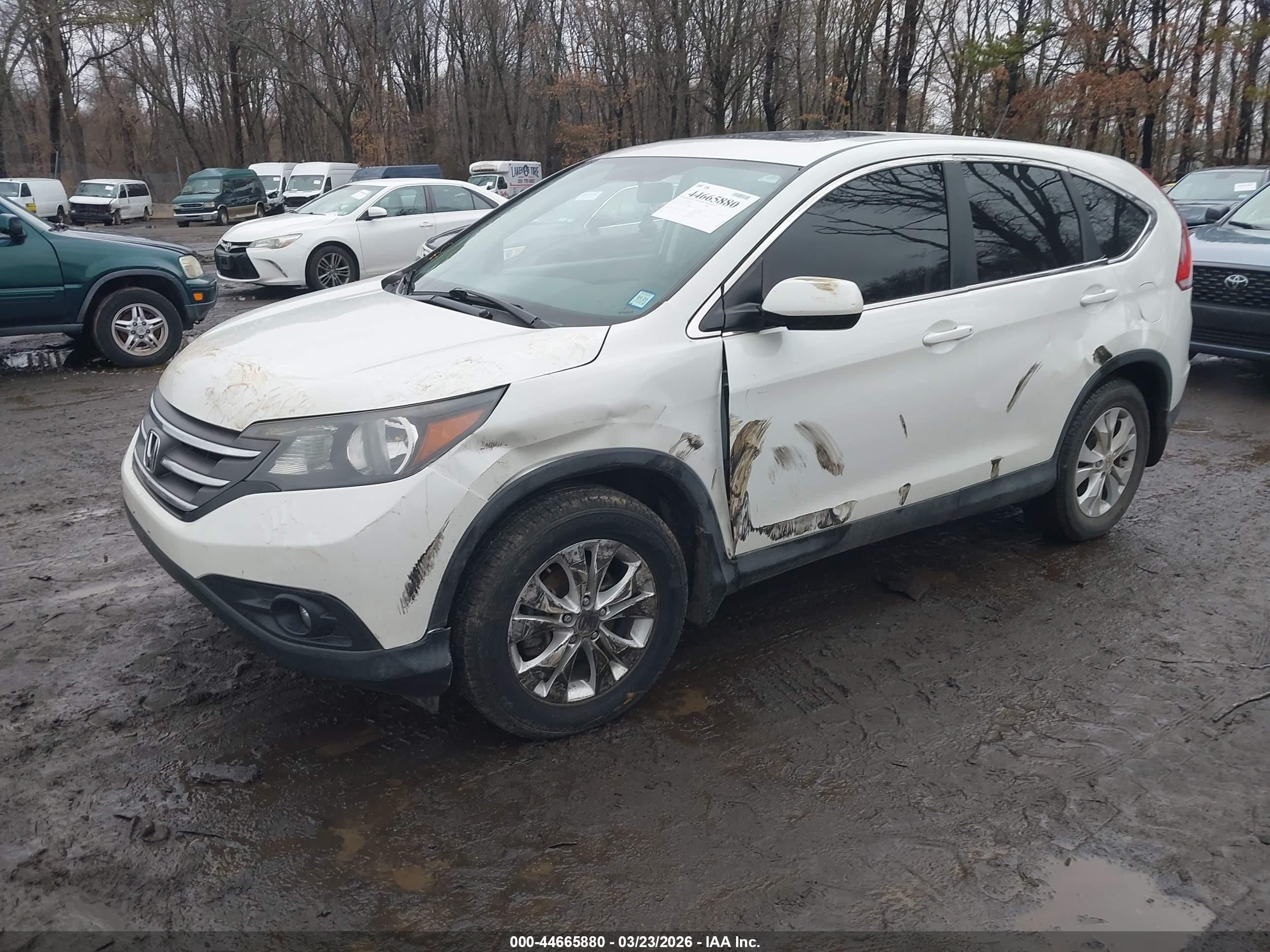 2014 Honda Cr-v Ex Белый vin: 5J6RM4H52EL015540