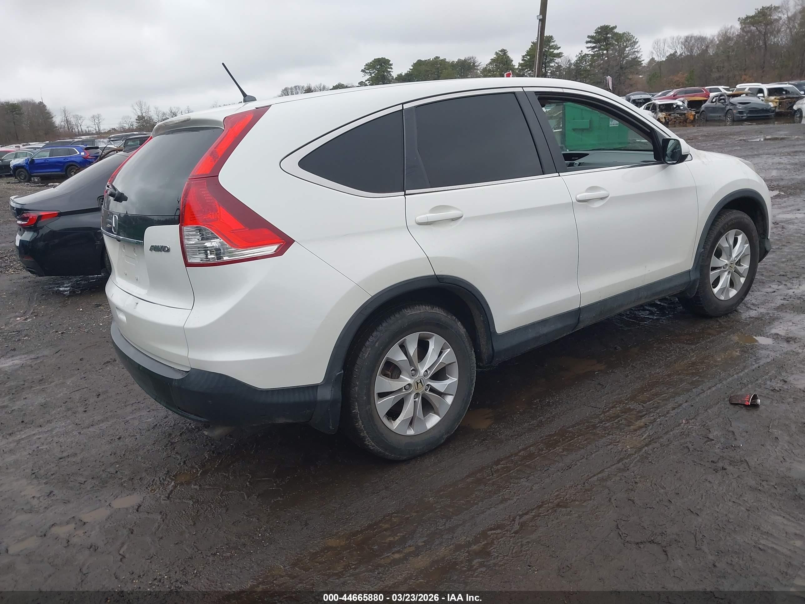 2014 Honda Cr-v Ex Белый vin: 5J6RM4H52EL015540