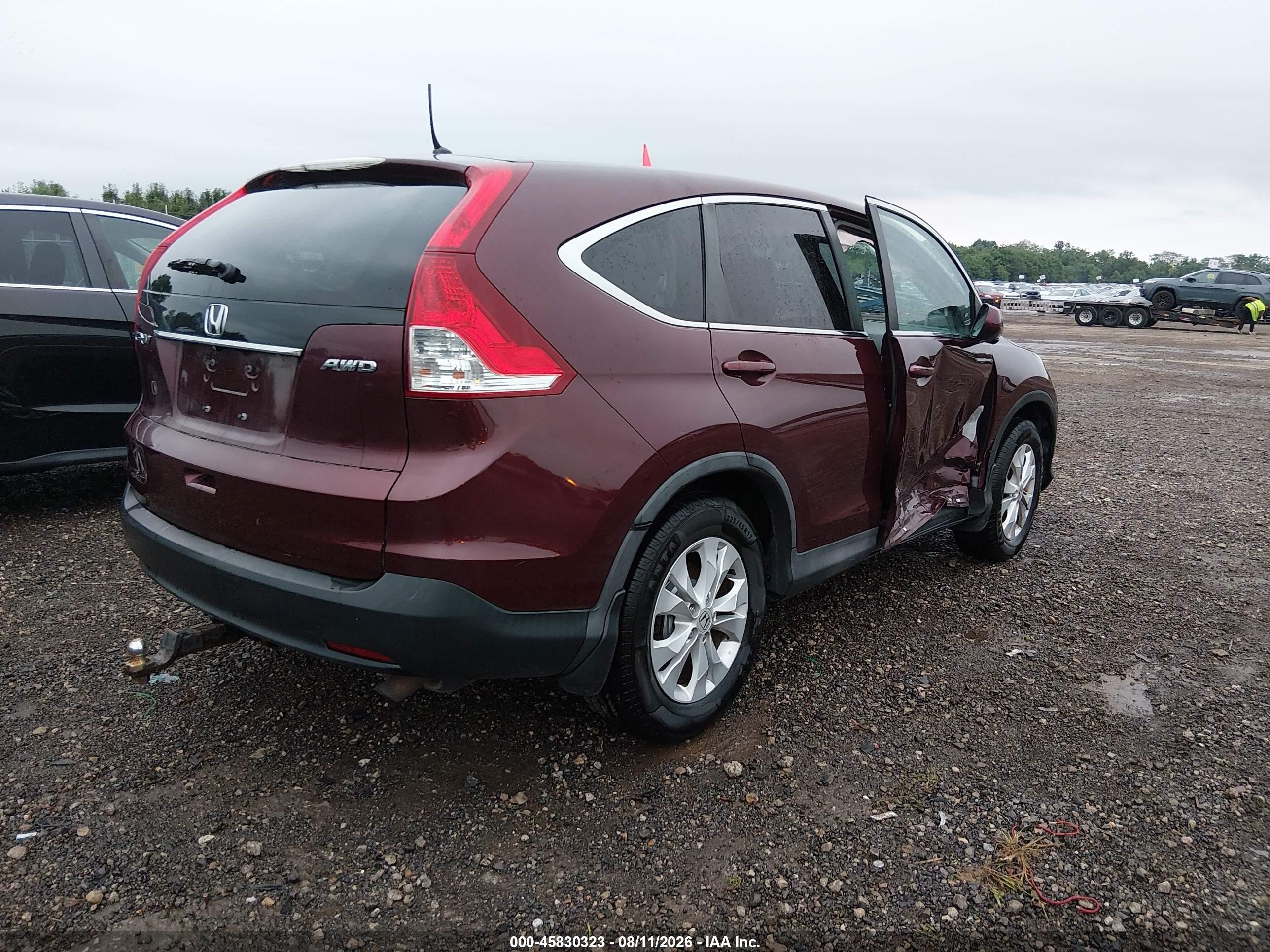 2014 Honda Cr-v Ex Темно-бордовый vin: 5J6RM4H52EL042138