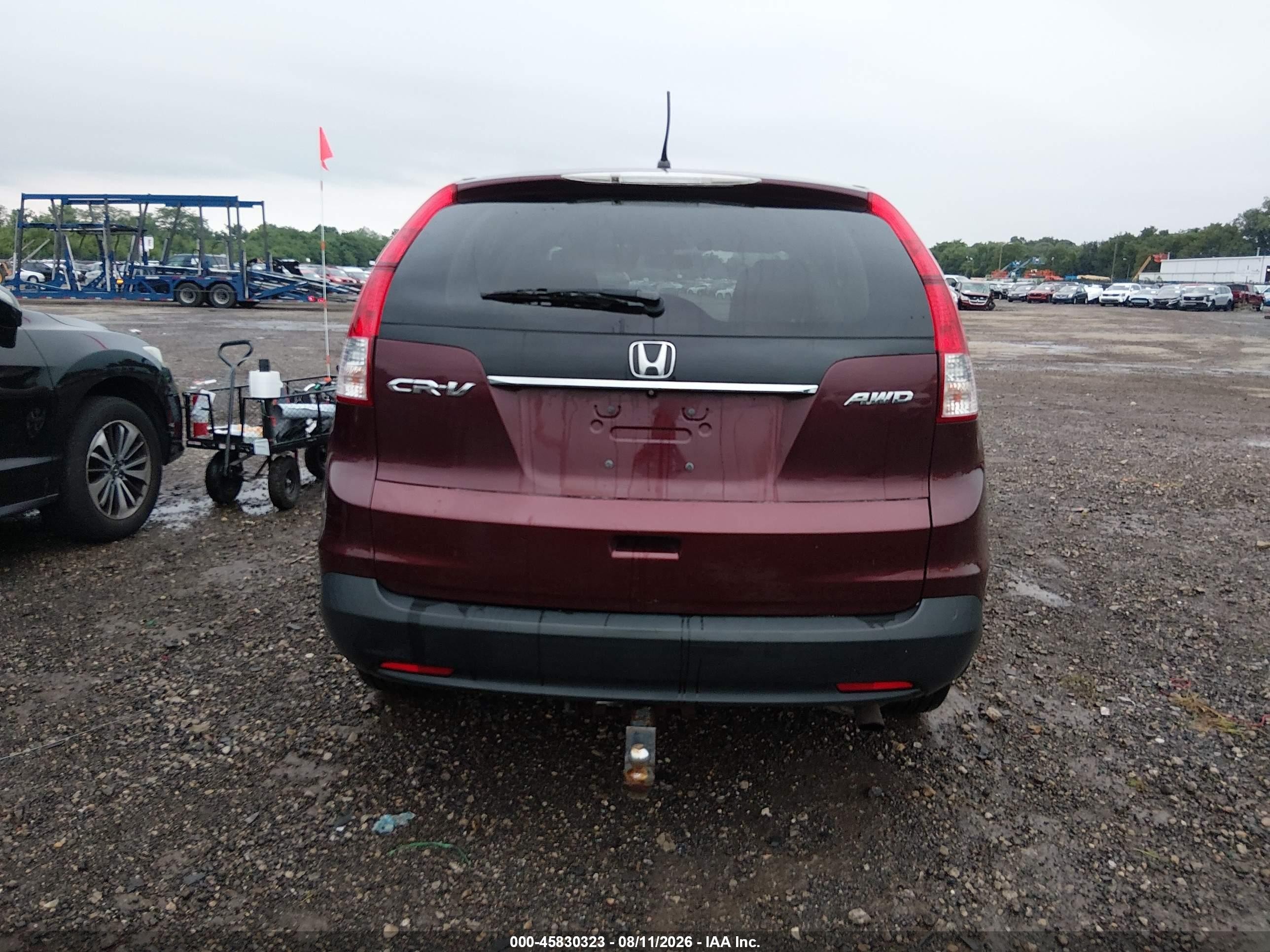 2014 Honda Cr-v Ex Темно-бордовый vin: 5J6RM4H52EL042138