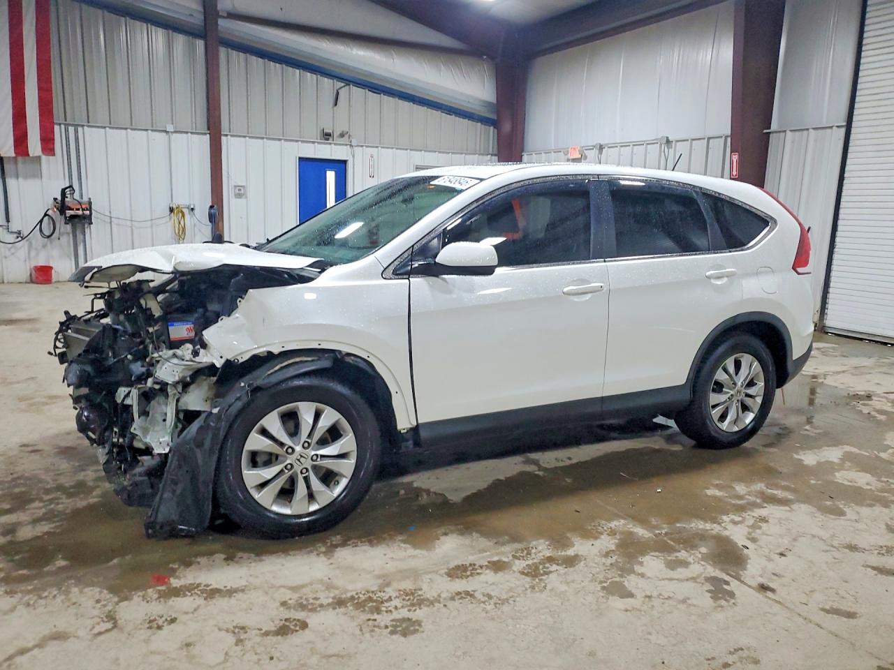 2014 Honda Cr-v Ex White vin: 5J6RM4H52EL085605