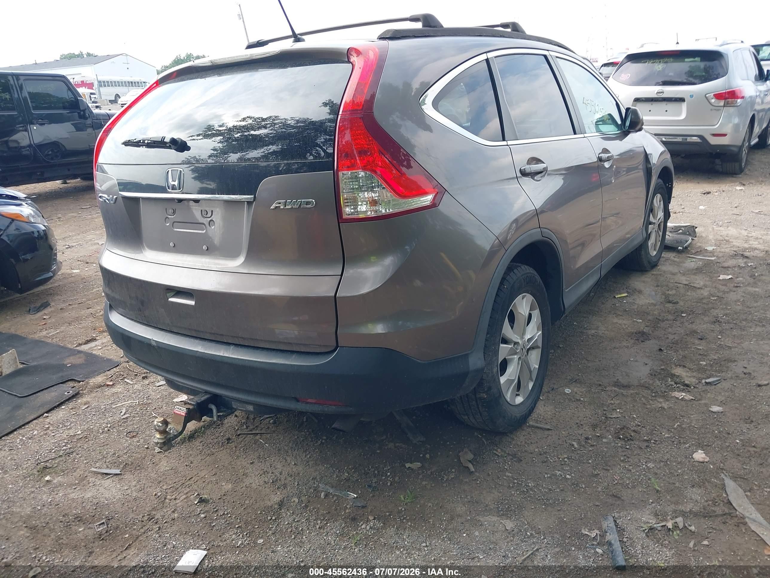 2014 Honda Cr-v Ex Gray vin: 5J6RM4H52EL089007
