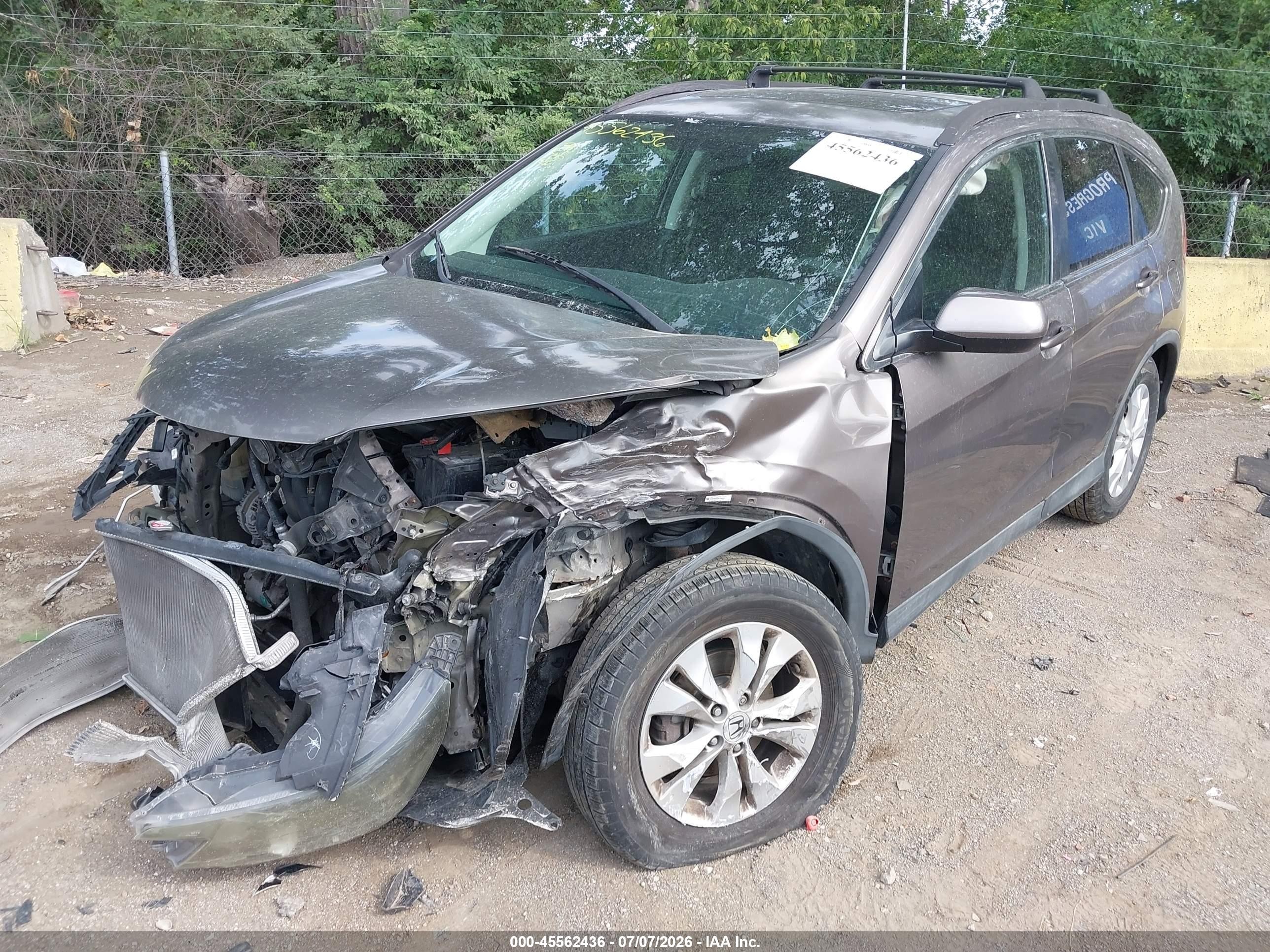 2014 Honda Cr-v Ex Gray vin: 5J6RM4H52EL089007