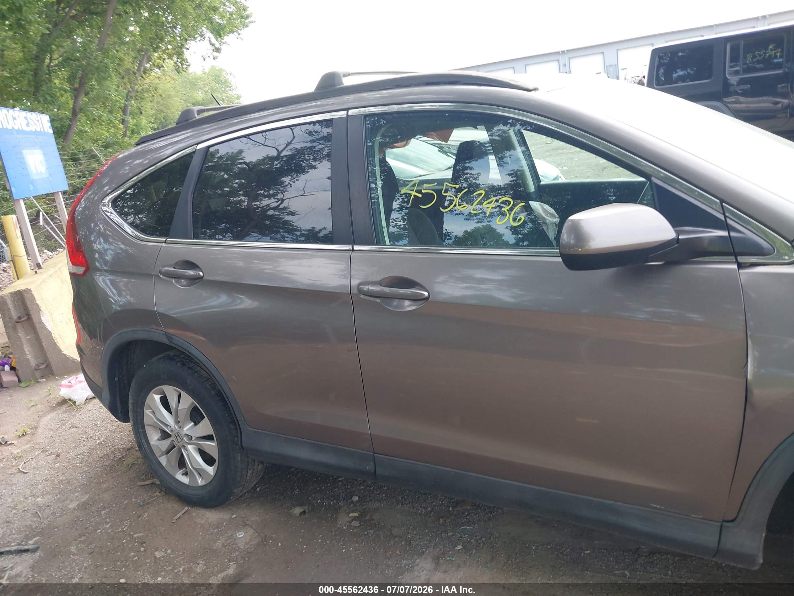 2014 Honda Cr-v Ex Gray vin: 5J6RM4H52EL089007