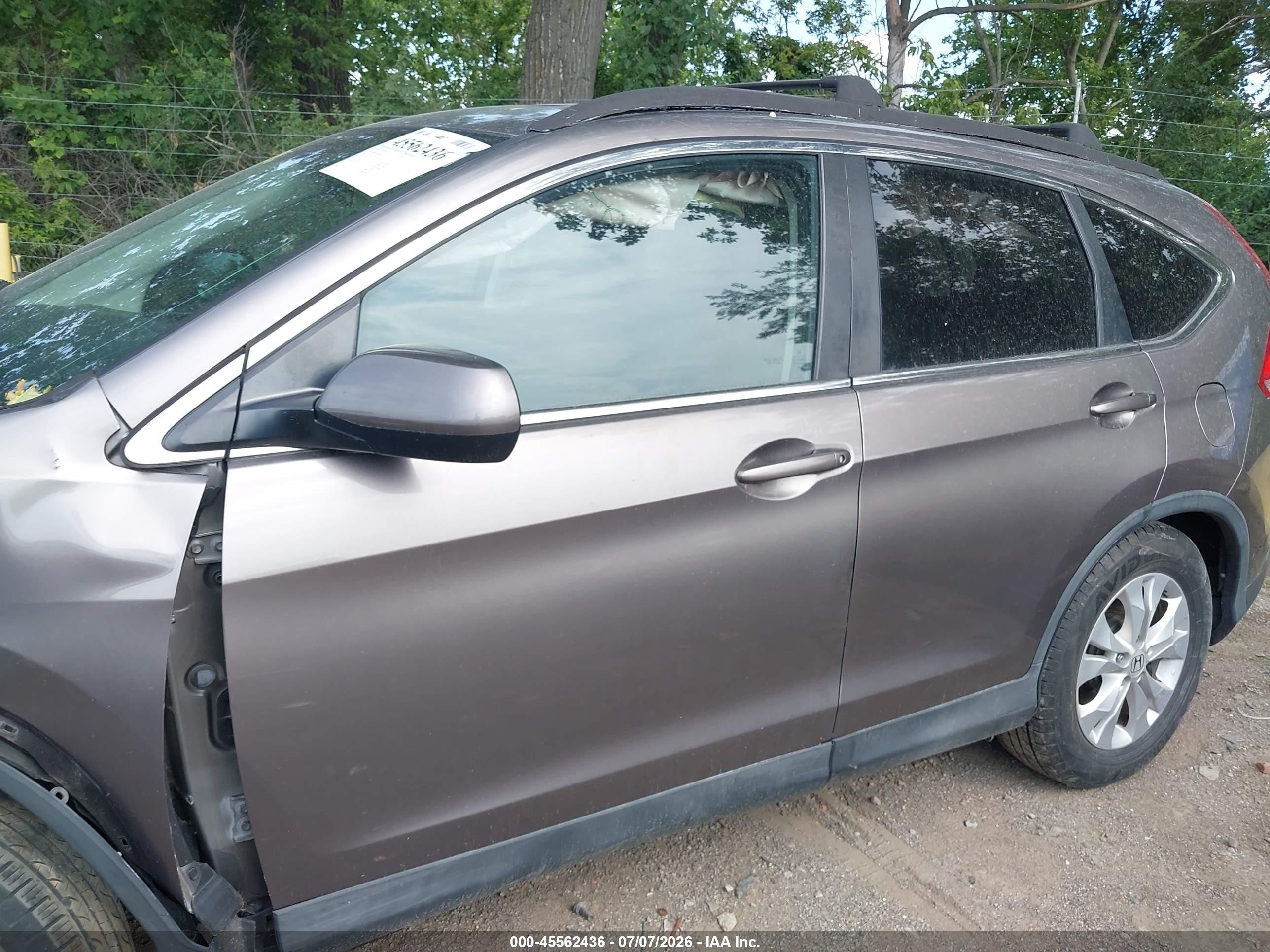 2014 Honda Cr-v Ex Gray vin: 5J6RM4H52EL089007