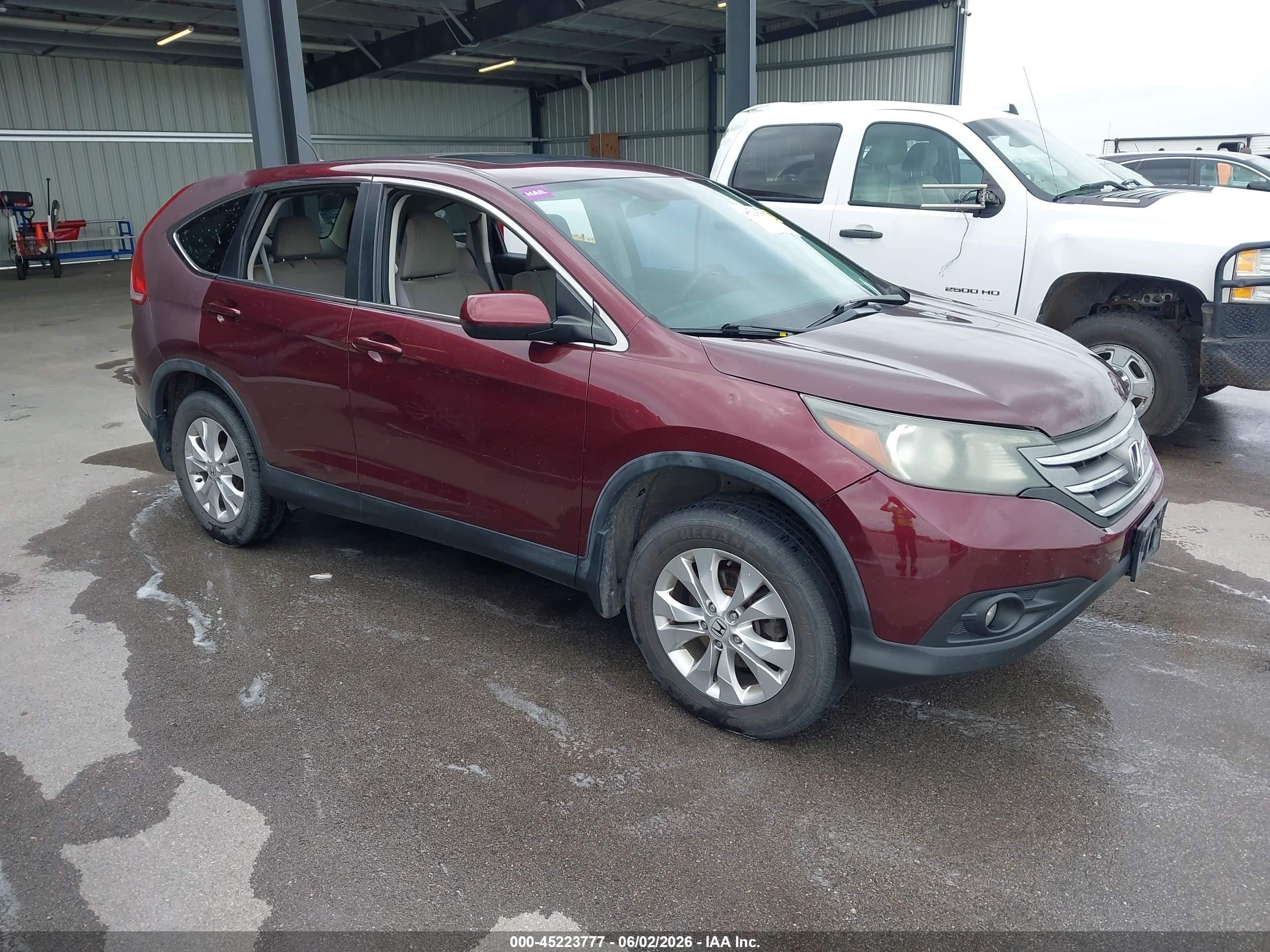 2014 Honda Cr-v Ex Maroon vin: 5J6RM4H52EL102435