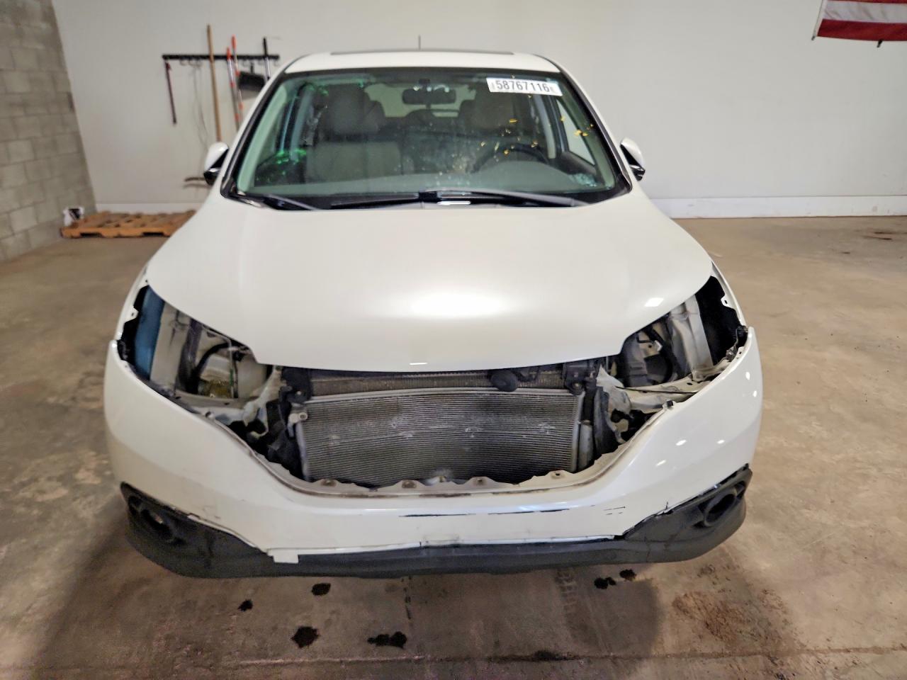 2014 Honda Cr-v Ex White vin: 5J6RM4H52EL114780