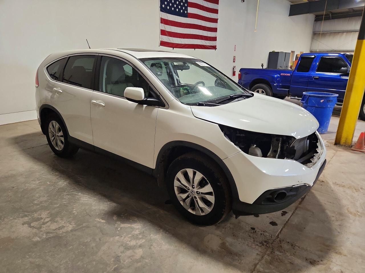 2014 Honda Cr-v Ex White vin: 5J6RM4H52EL114780