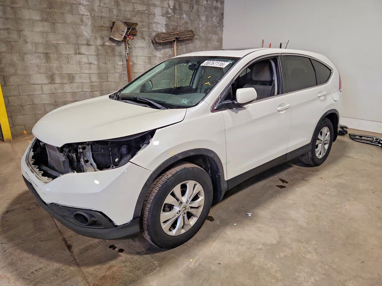 2014 Honda Cr-v Ex White vin: 5J6RM4H52EL114780