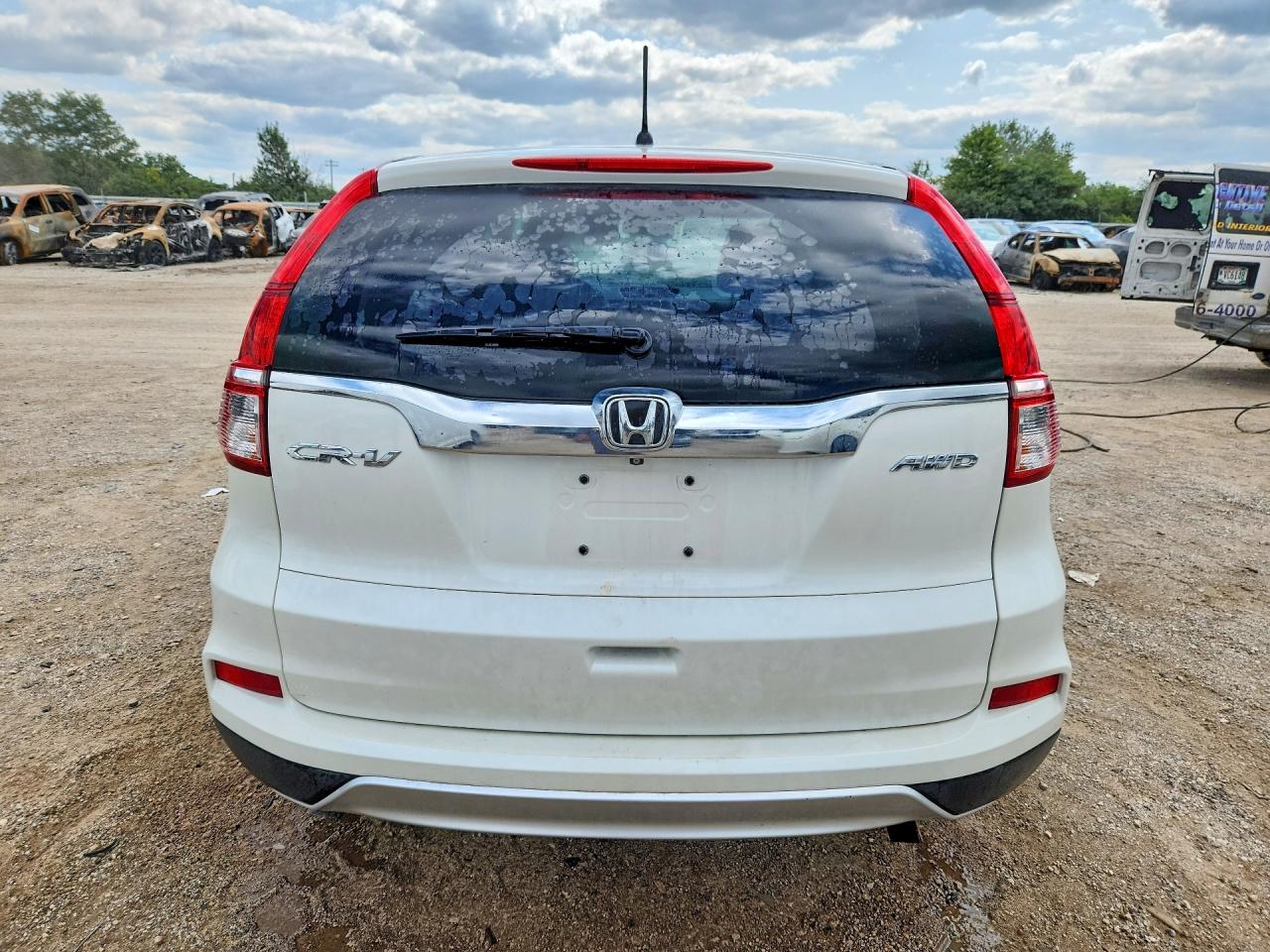 2015 Honda Cr-v Ex White vin: 5J6RM4H52FL026474