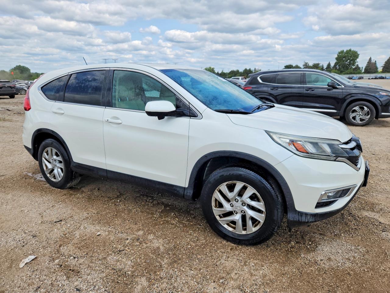 2015 Honda Cr-v Ex White vin: 5J6RM4H52FL026474