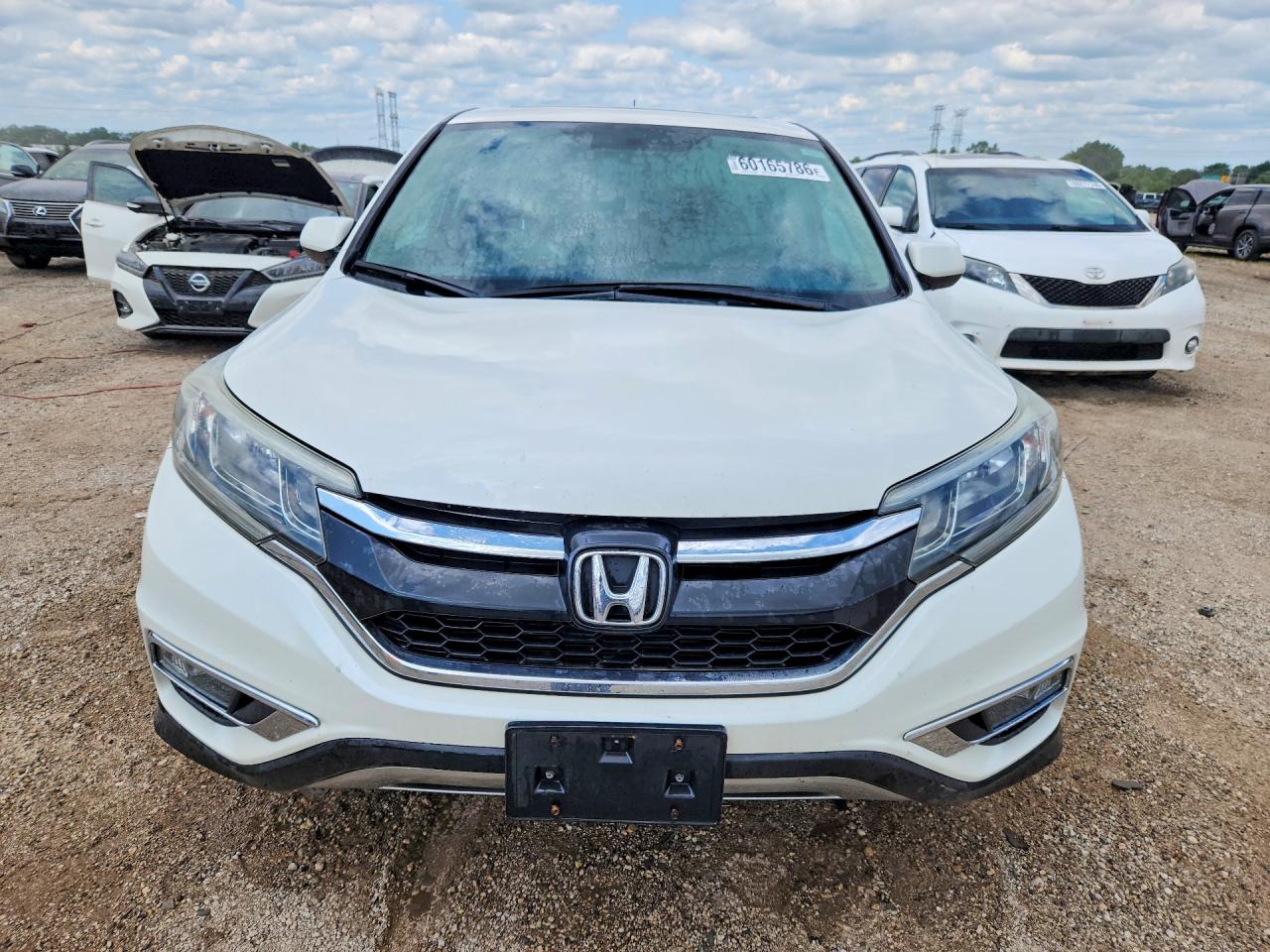 2015 Honda Cr-v Ex White vin: 5J6RM4H52FL026474