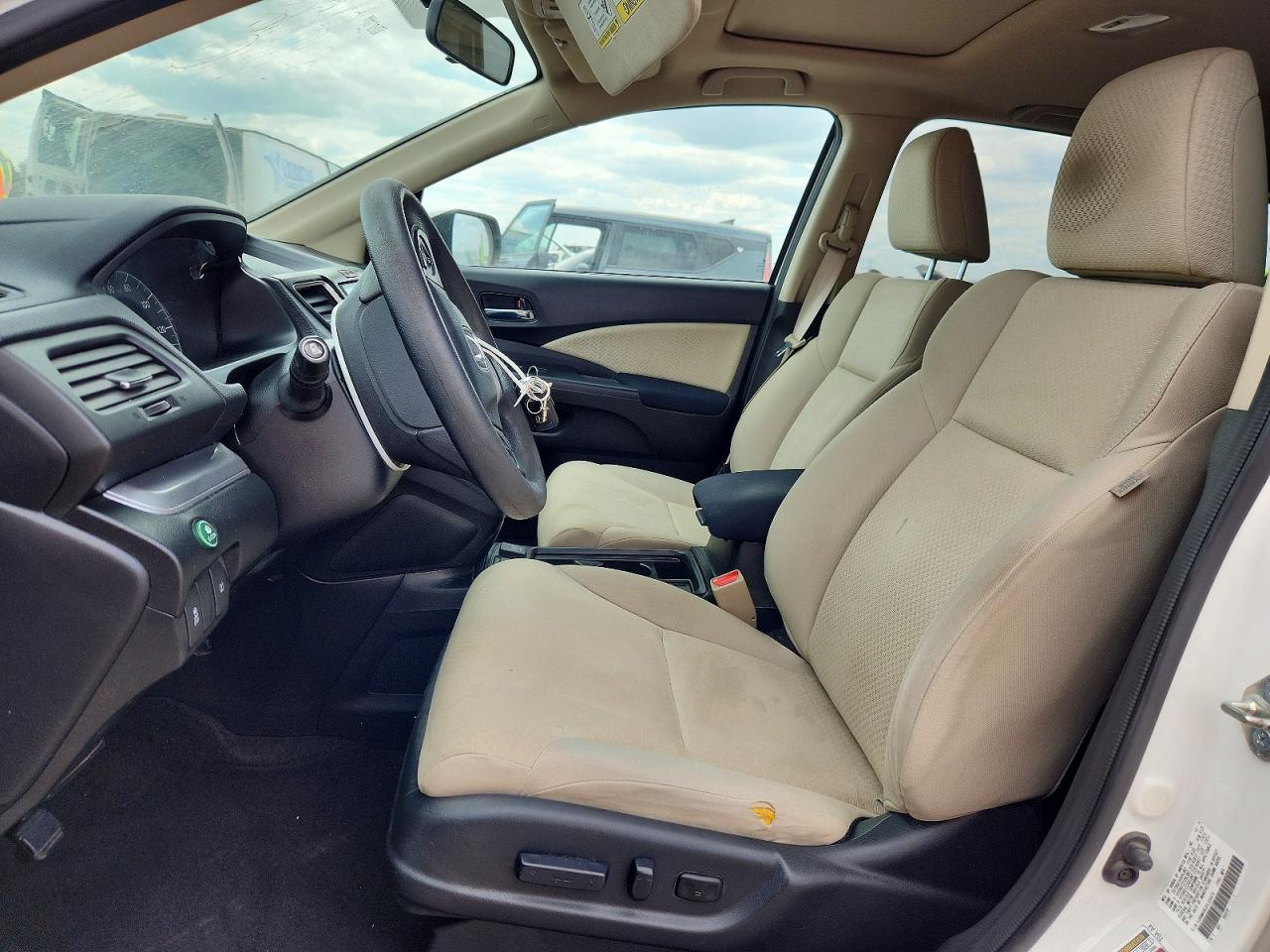 2015 Honda Cr-v Ex White vin: 5J6RM4H52FL026474