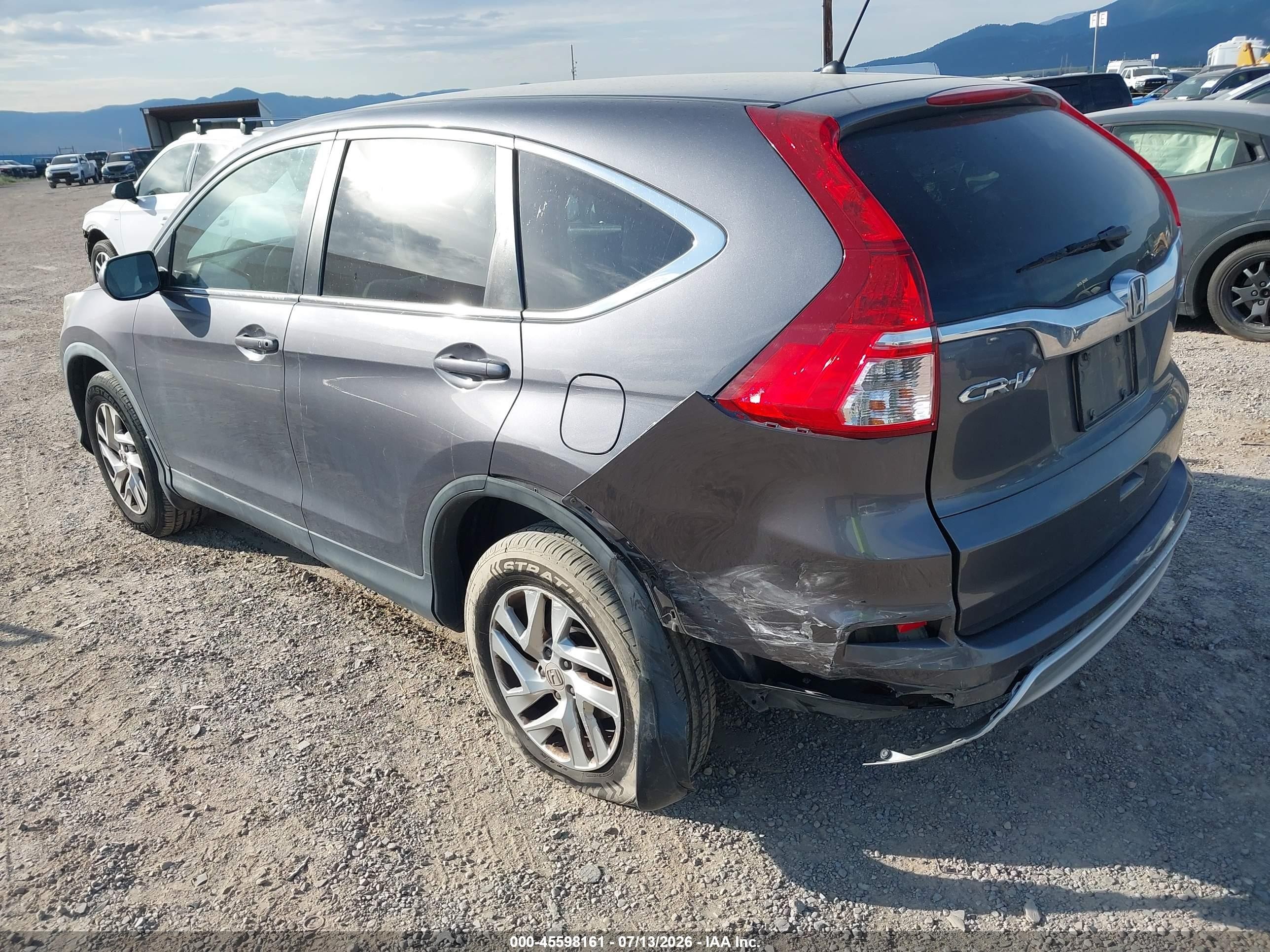 2015 Honda Cr-v Ex Gray vin: 5J6RM4H52FL065890