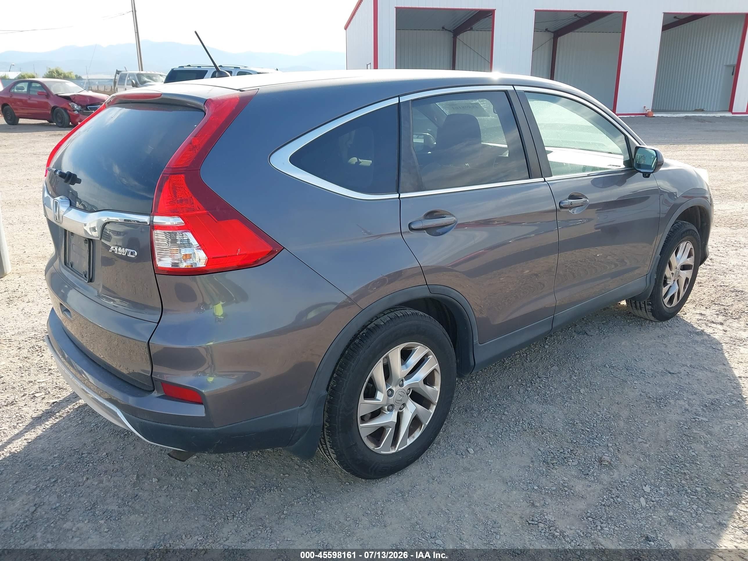 2015 Honda Cr-v Ex Gray vin: 5J6RM4H52FL065890