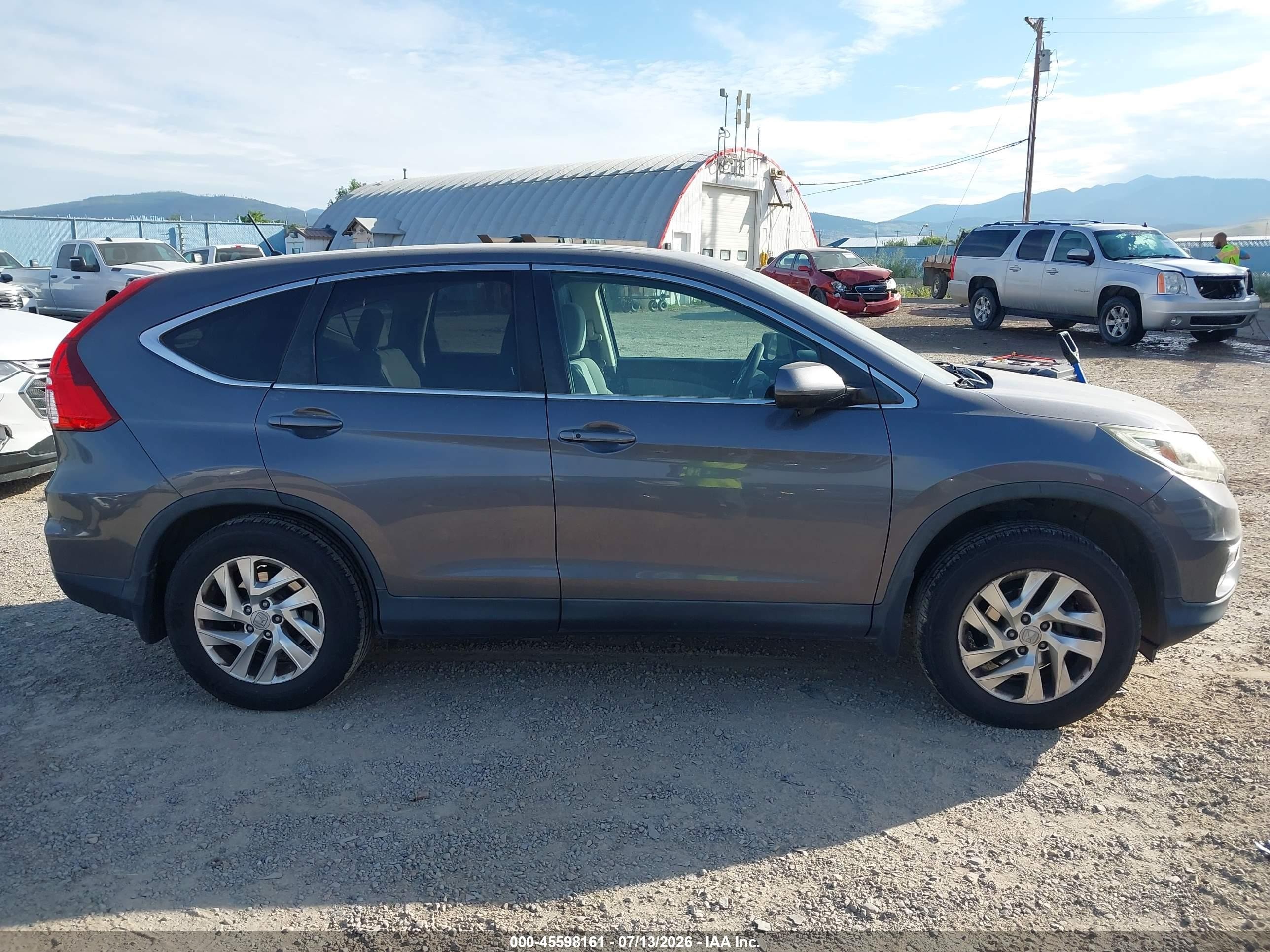 2015 Honda Cr-v Ex Gray vin: 5J6RM4H52FL065890