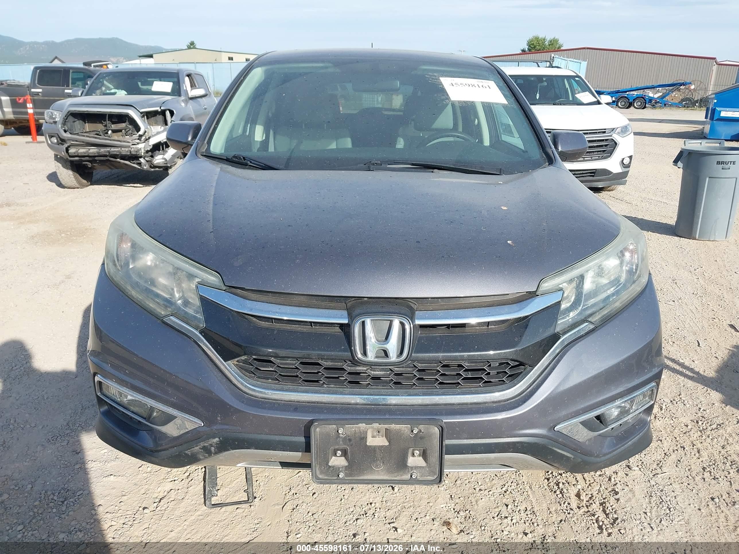 2015 Honda Cr-v Ex Gray vin: 5J6RM4H52FL065890