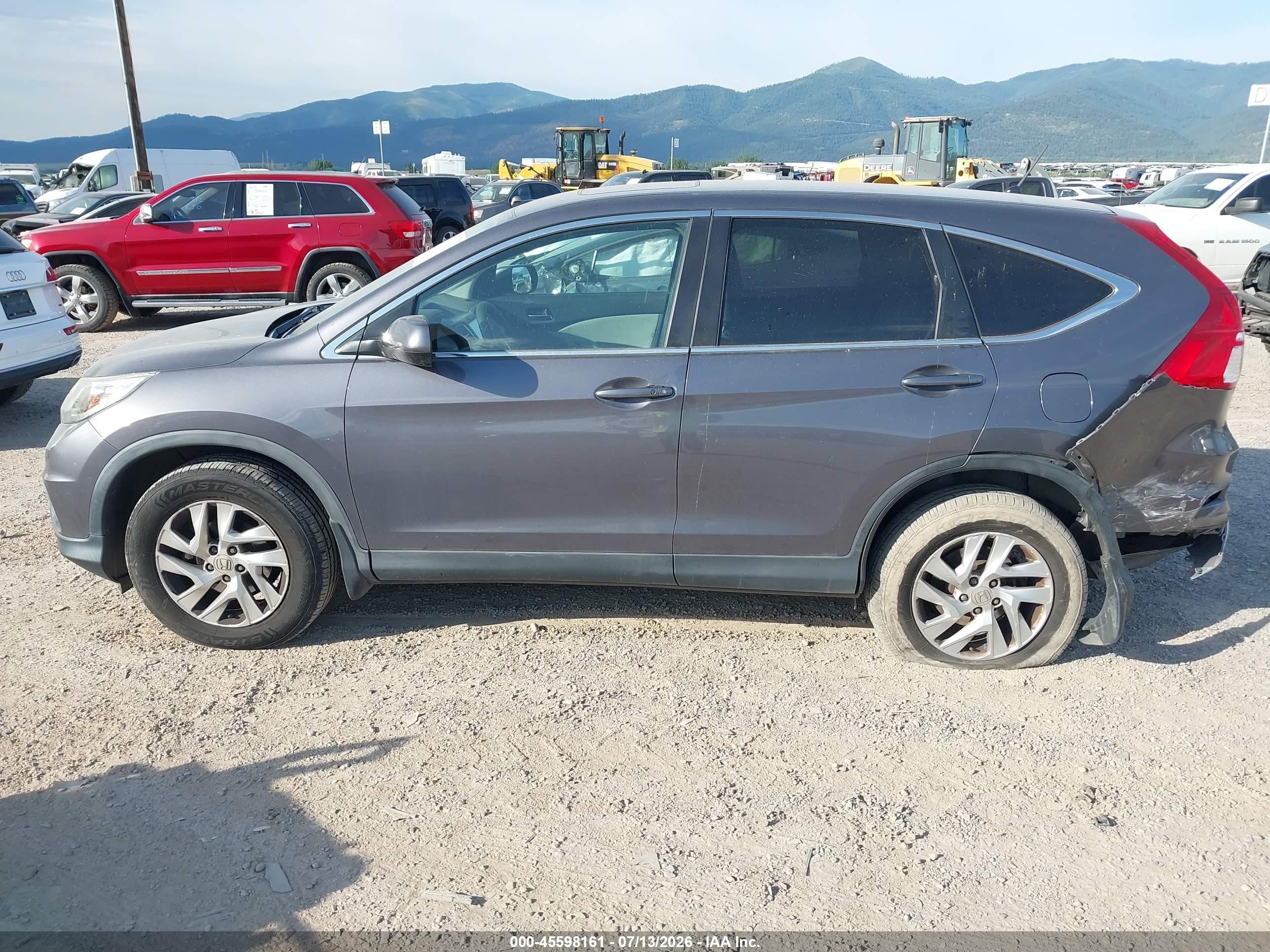 2015 Honda Cr-v Ex Gray vin: 5J6RM4H52FL065890
