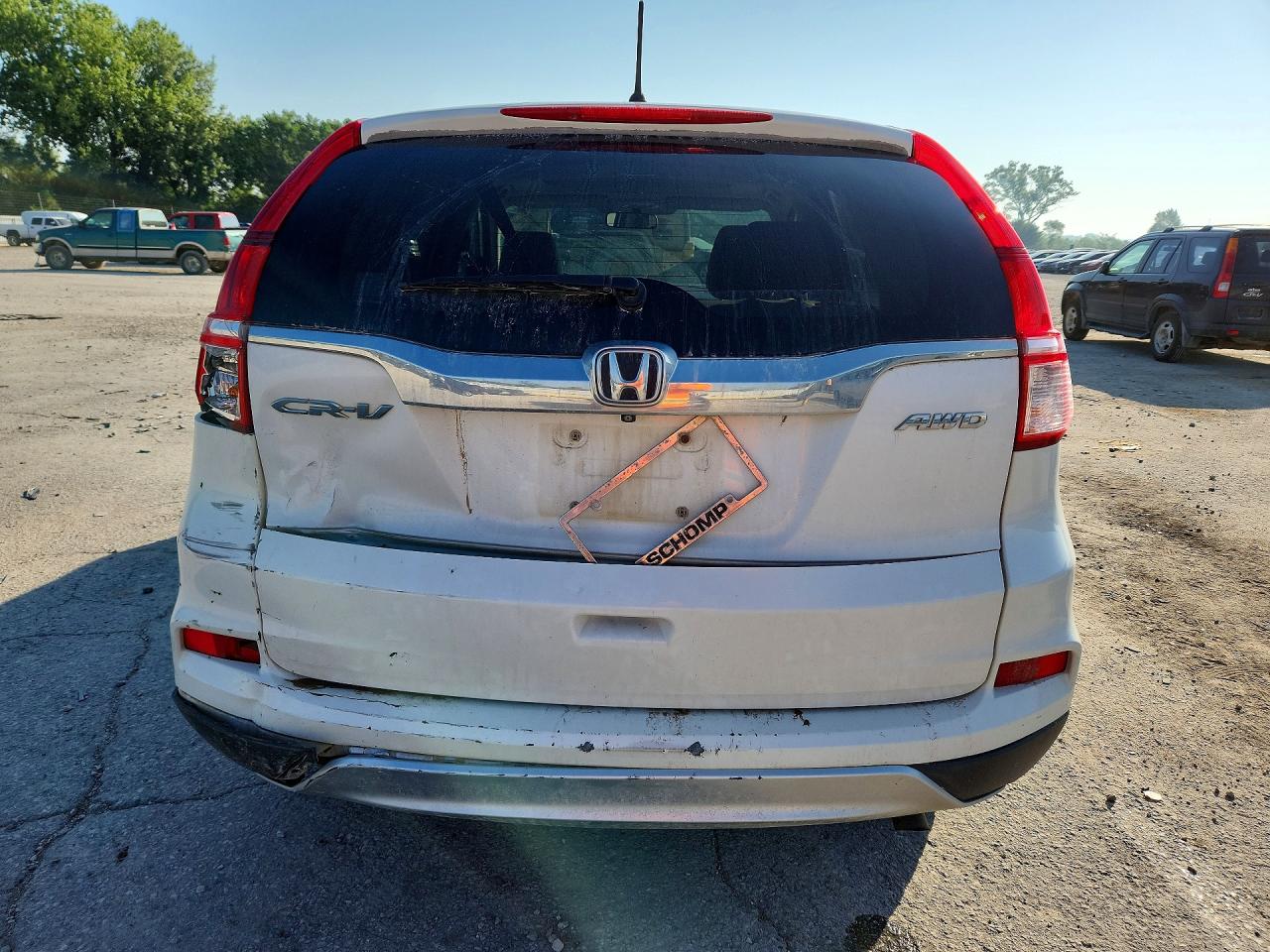2015 Honda Cr-v Ex White vin: 5J6RM4H52FL072905