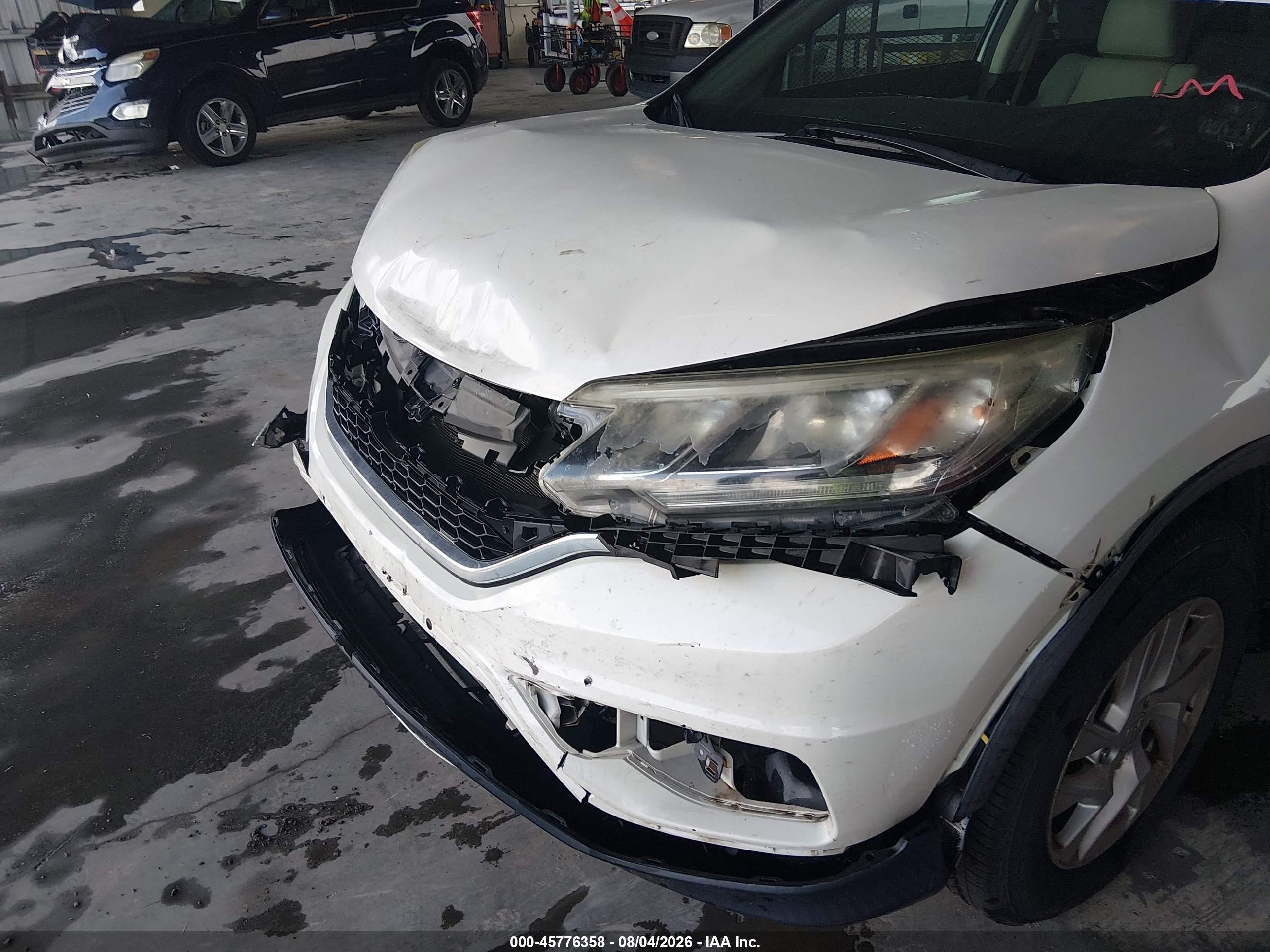 2016 Honda Cr-v Ex White vin: 5J6RM4H52GL052686