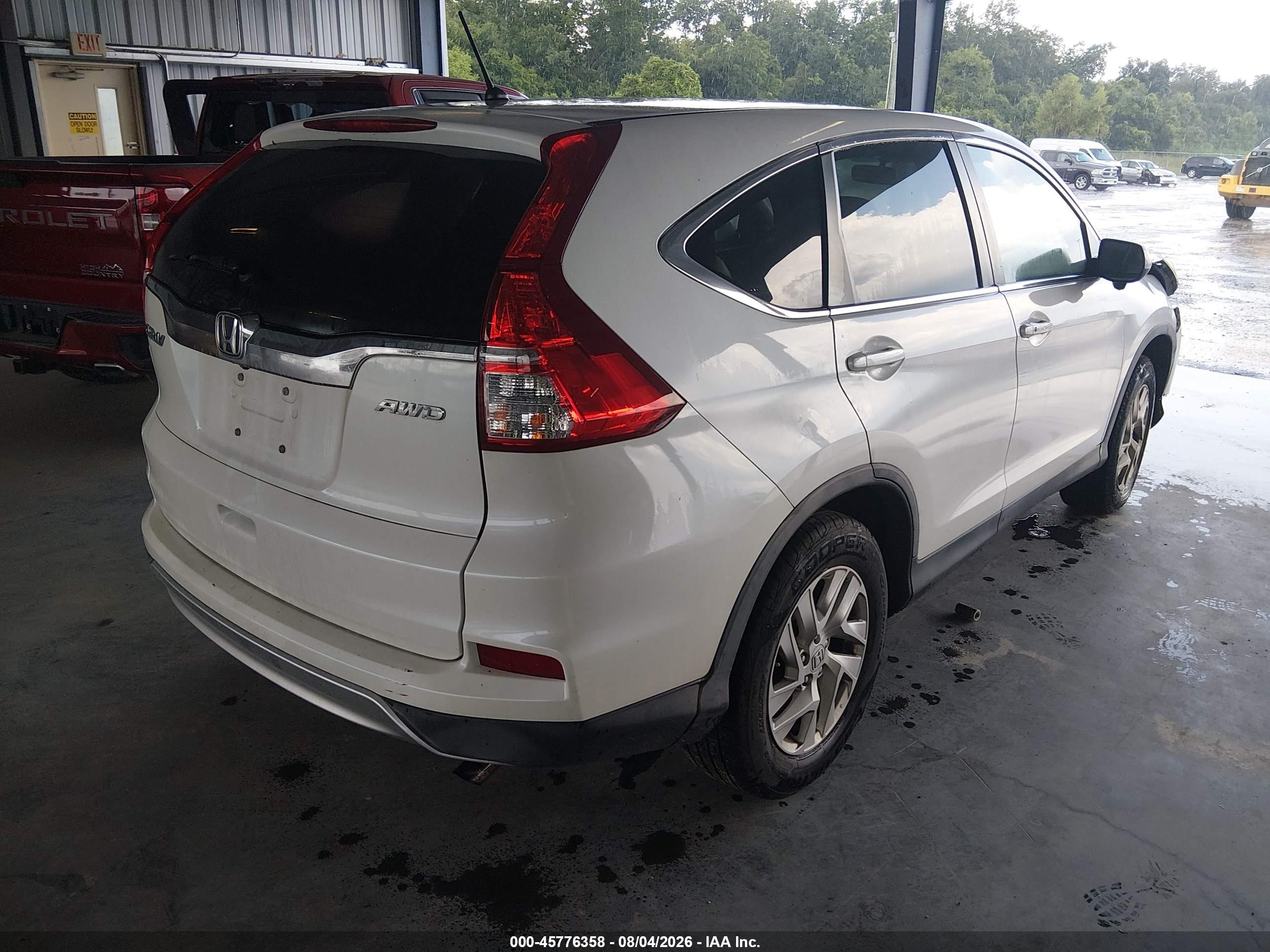 2016 Honda Cr-v Ex White vin: 5J6RM4H52GL052686