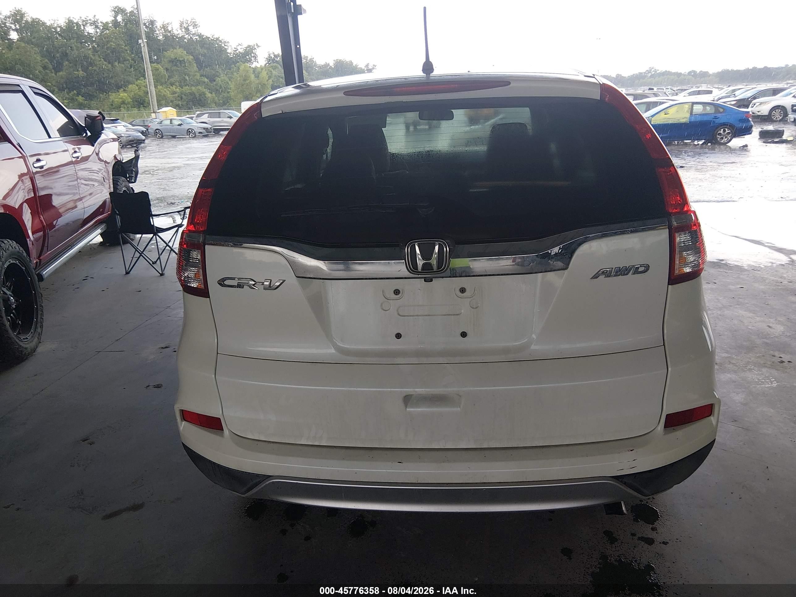 2016 Honda Cr-v Ex White vin: 5J6RM4H52GL052686