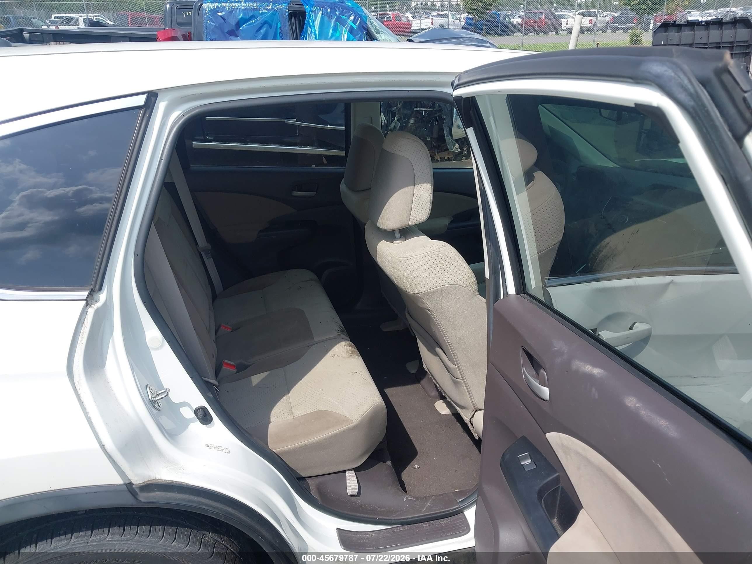 2013 Honda Cr-v Ex White vin: 5J6RM4H53DL018106