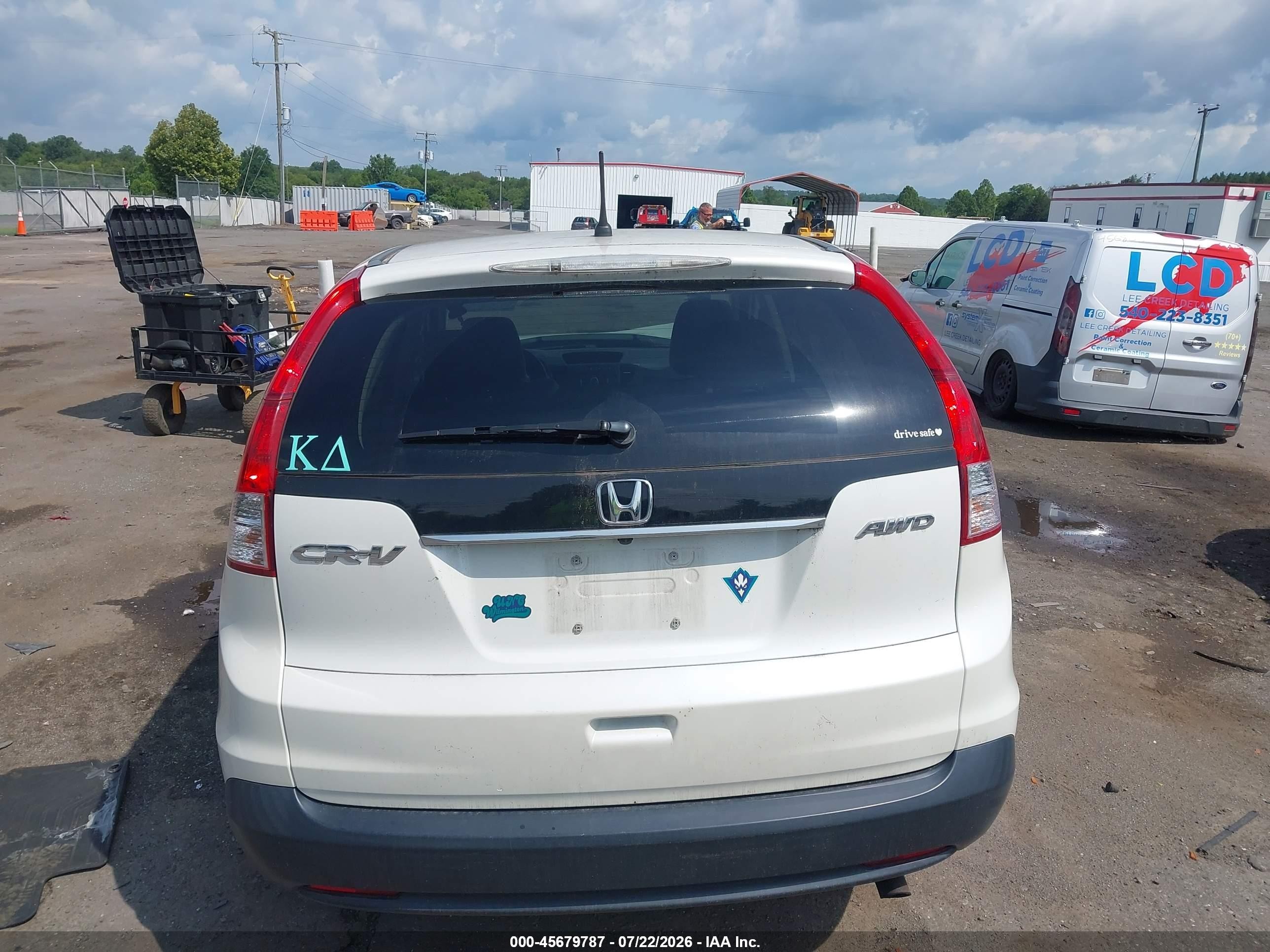 2013 Honda Cr-v Ex White vin: 5J6RM4H53DL018106