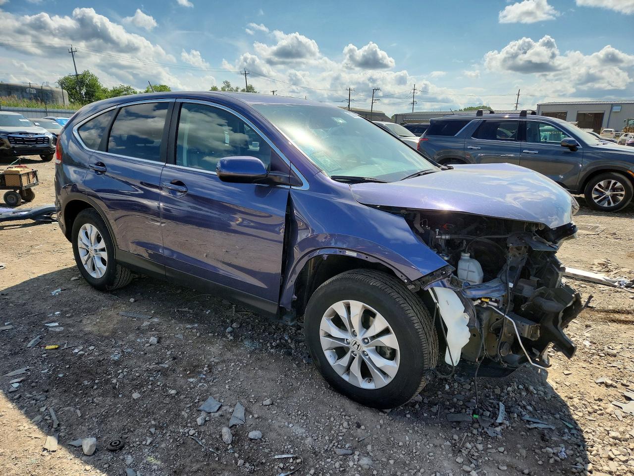 2013 Honda Cr-v Ex Blue vin: 5J6RM4H53DL047394